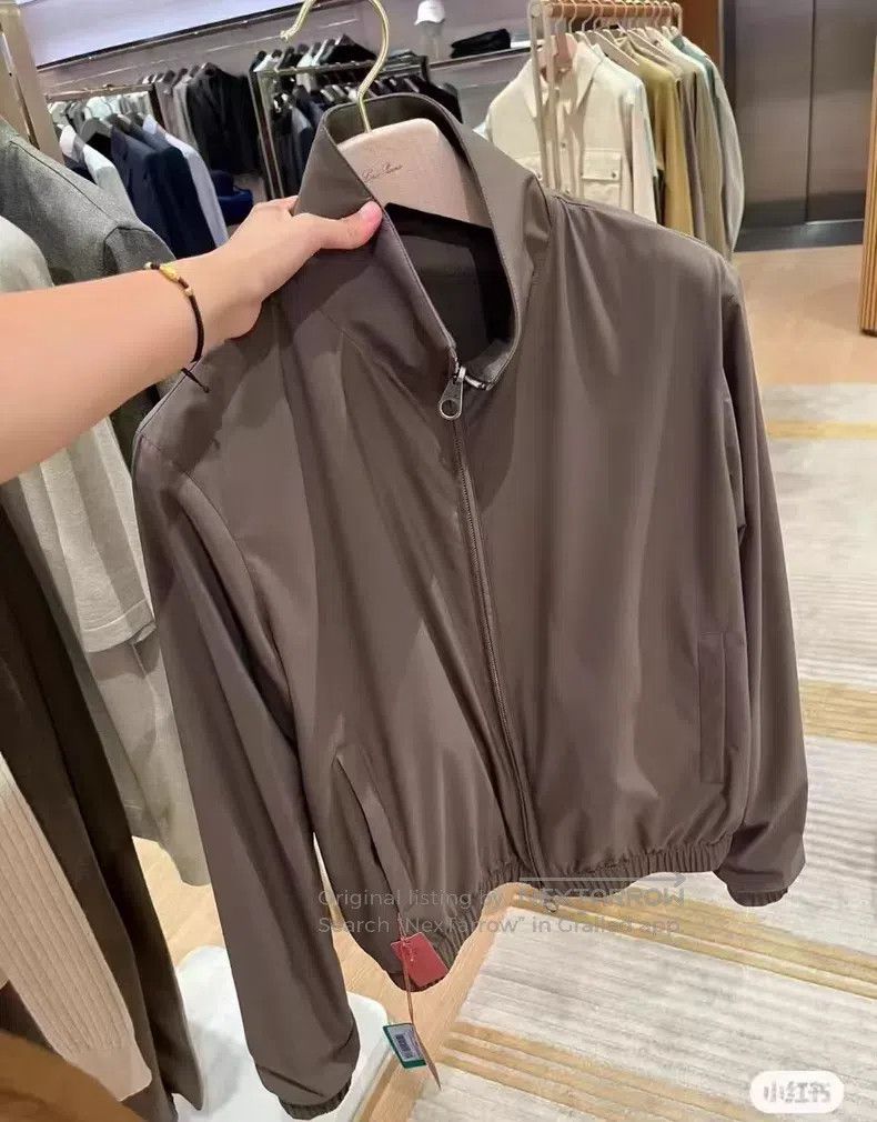 Loro Piana Loro Piana Classic Bomber Jacket, Two-Way Wear, Mink Brown Size US M / EU 48-50 / 2 - 8 Thumbnail