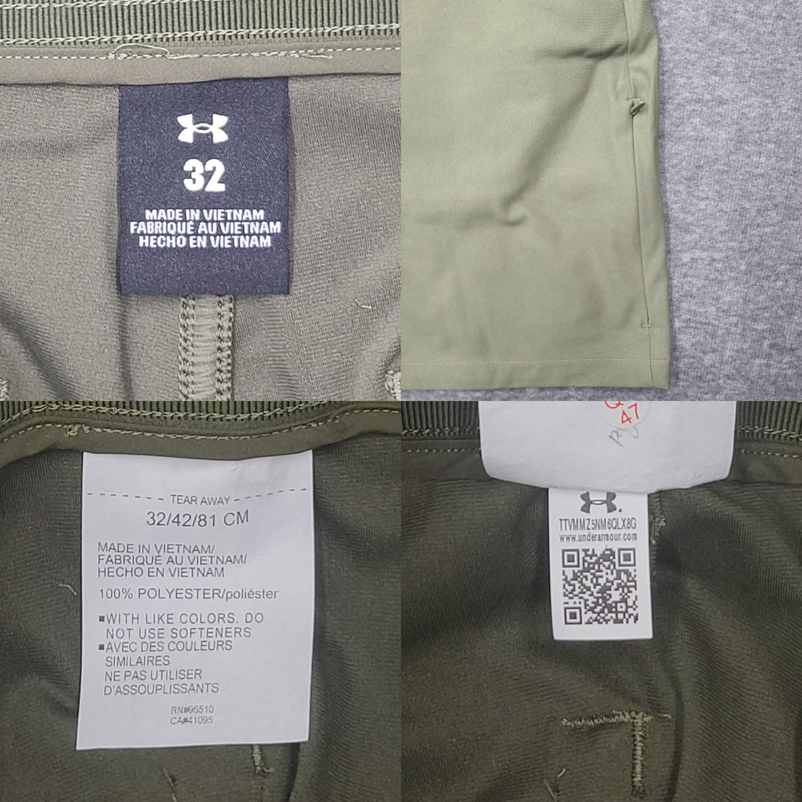 Under Armour Under Armour Unstoppable 7-Pkt Shorts Mens 32 Olive Green Hiking Athletic NWT Size US 32 / EU 48 - 8 Thumbnail