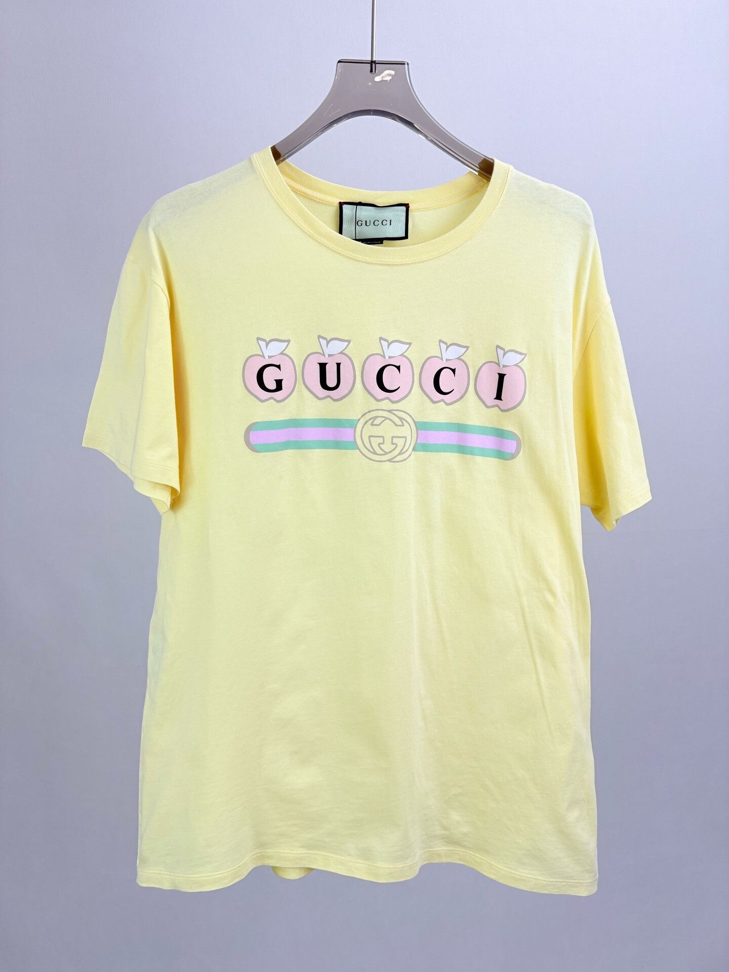 Gucci Gucci Yellow Apple Print T-Shirt Size M / US 6-8 / IT 42-44 - 1 Thumbnail