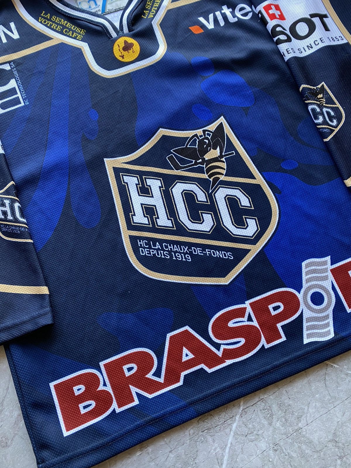 Vintage Vintage HC La Chaux-de-Fonds 2012-2013 Home Hockey Jersey Size US XXS / EU 40 - 5 Thumbnail