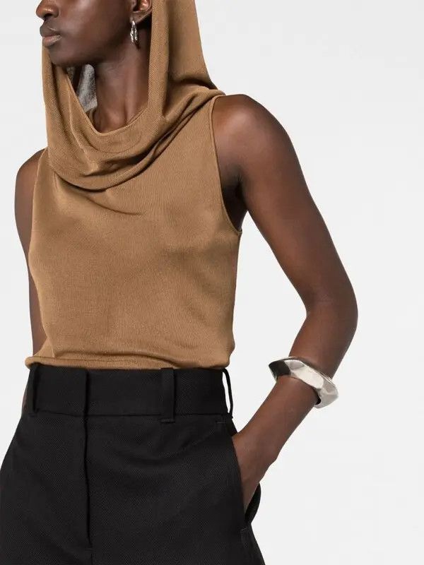 Saint Laurent Paris o1y0126 Sleeveless Sweater in Brown Size M / US 6-8 / IT 42-44 - 2 Thumbnail