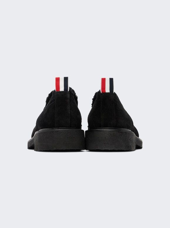 Thom Browne o1mle0326 Suede Crepe Sole Shearling Penny Loafer in Black Size US 12 / EU 45 - 3 Thumbnail