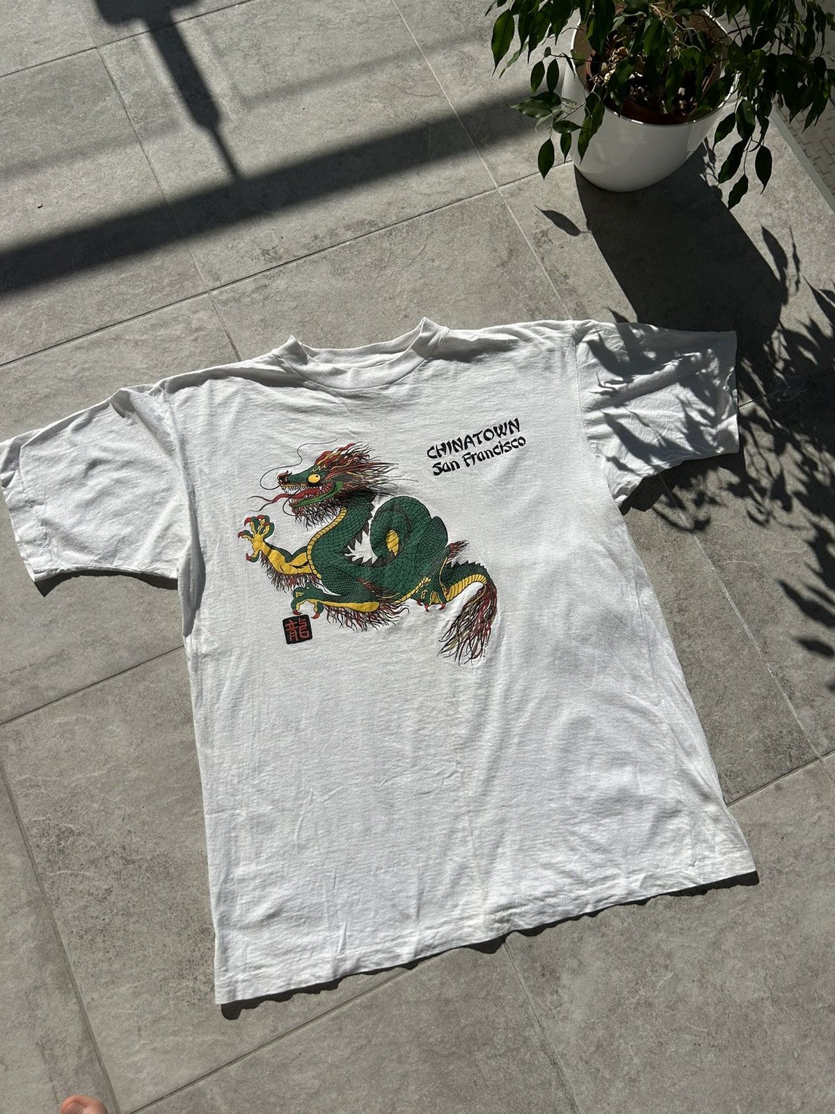 Hanes × Vintage 1987 Chinatown Single Stich SF tee 80s Size US L / EU 52-54 / 3 - 3 Thumbnail