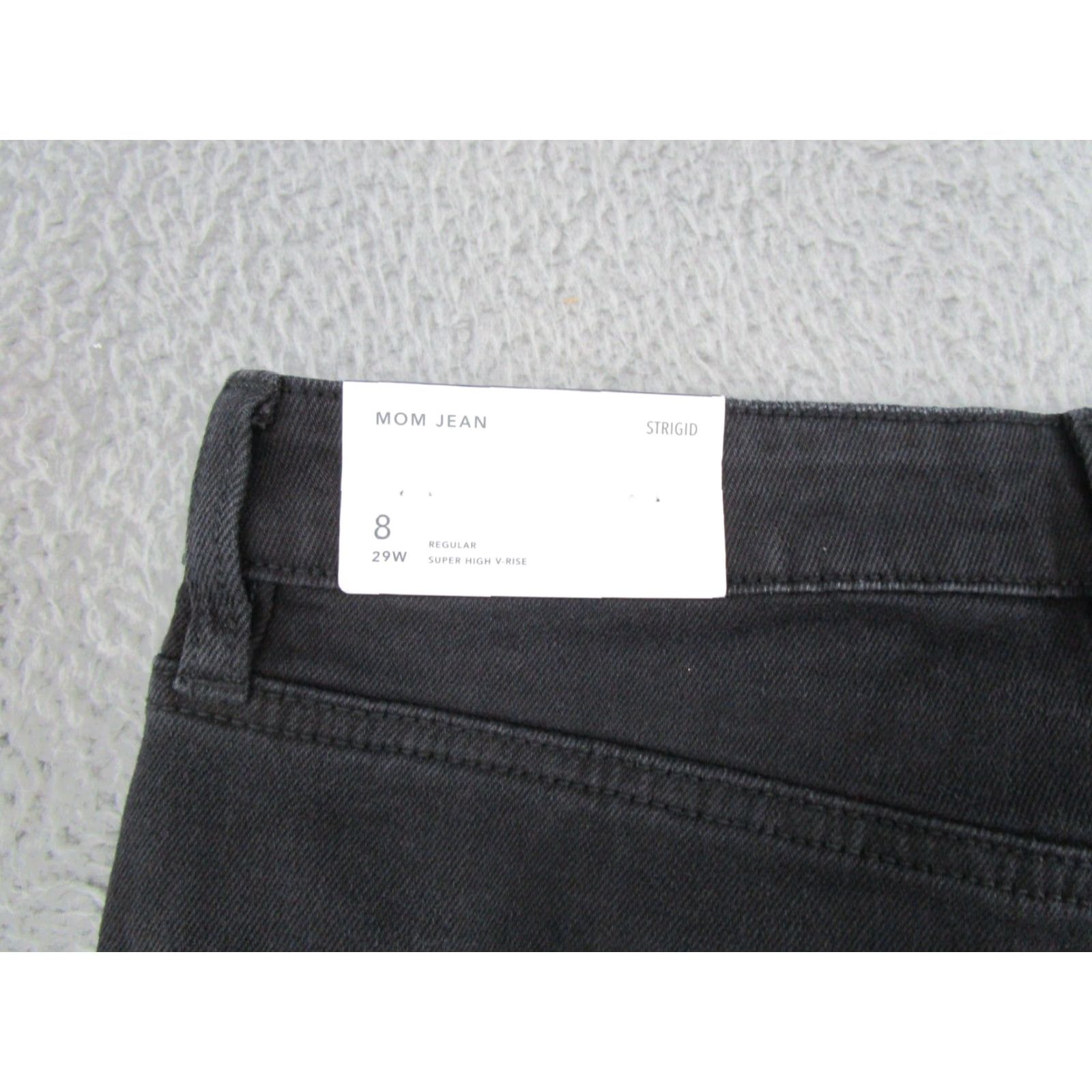 American Eagle Outfitters American Eagle Strigid Black Distressed Denim Mom Jeans Stretch Women's SZ 8 NEW Size 30" / US 8 / IT 44 - 3 Thumbnail