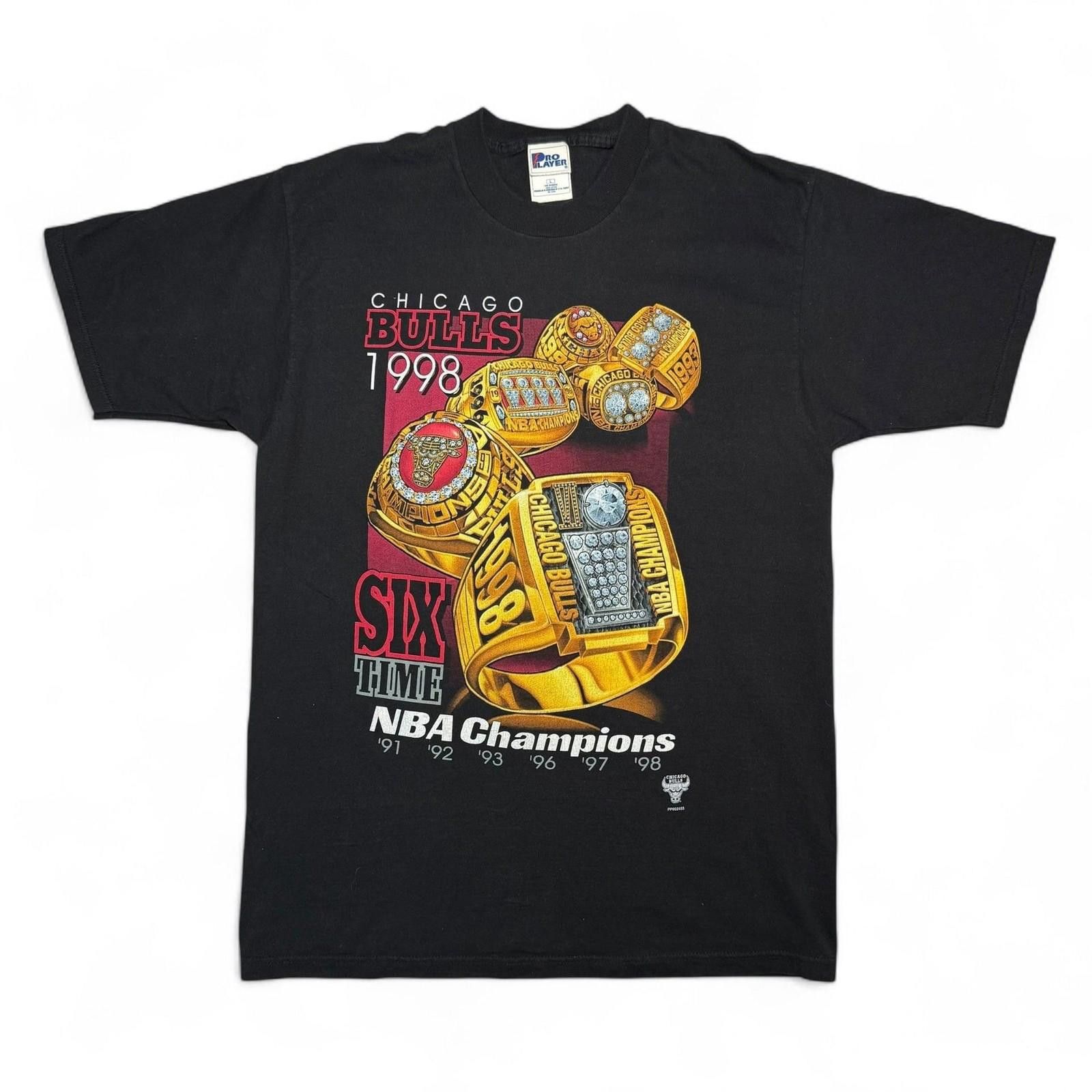 Pro Player Mens L Vintage 1998 Chicago Bulls 6-Time NBA Champions Shirt Size US L / EU 52-54 / 3 - 1 Thumbnail
