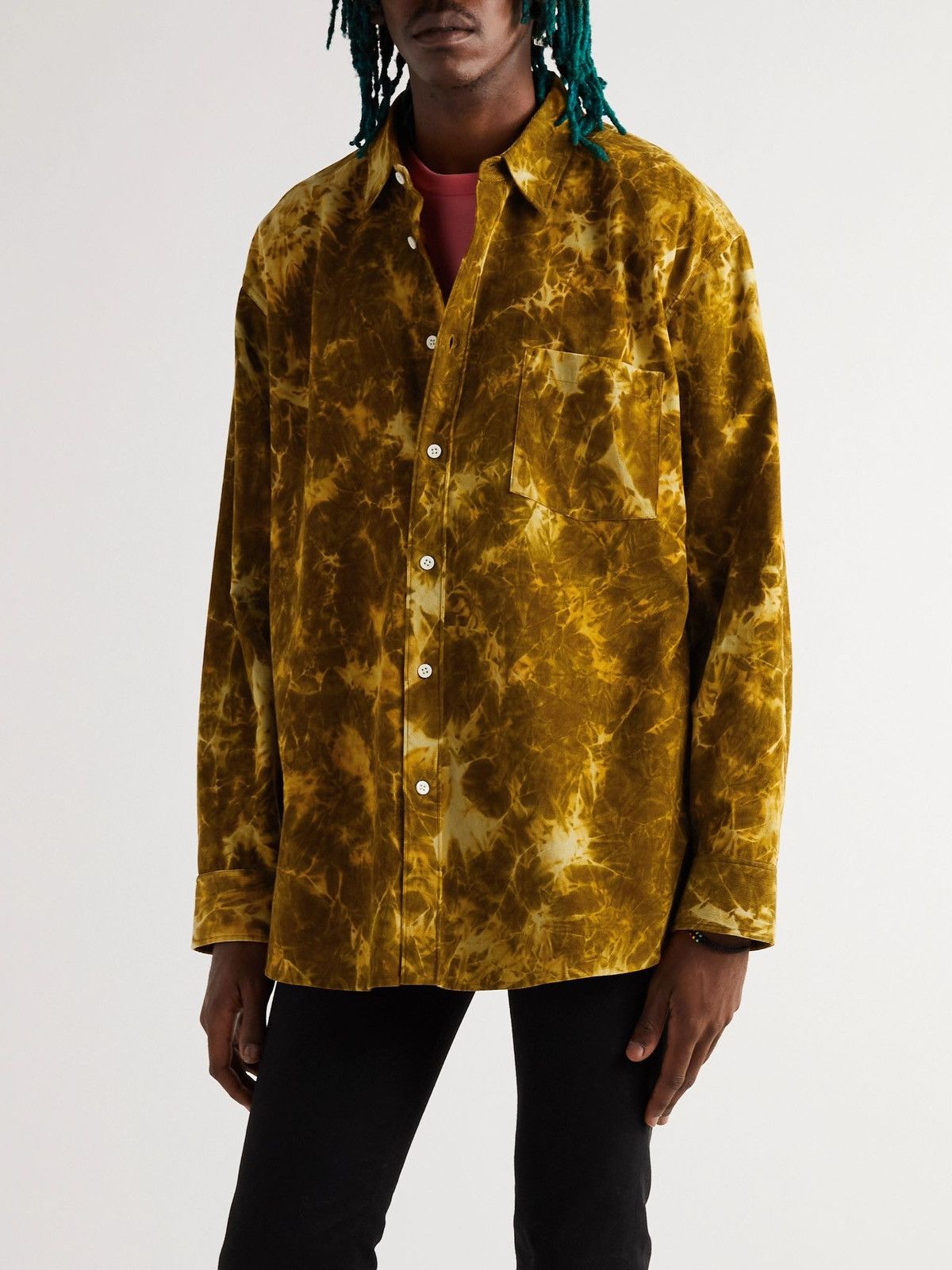 Celine × Hedi Slimane Rare TIE DYED VELOUR shirt $1300 xl NEW Size US M / EU 48-50 / 2 - 2 Thumbnail