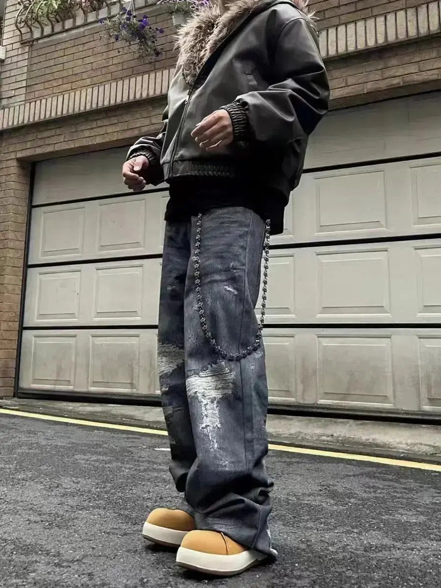 Japanese Brand Washed vintage street hip hop baggy y2k jeans Size US 32 / EU 48 - 1 Thumbnail