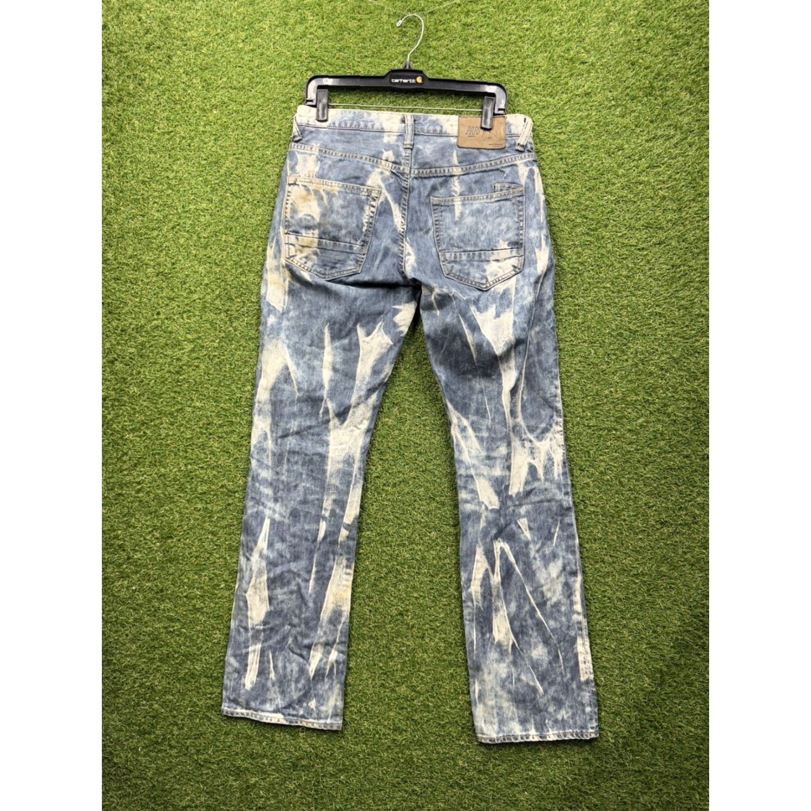 Prps PRPS Jeans Mens 32 Faded Distressed Stretch Denim Blue 90s Designer Jeans Slim Straight Regular 5-Pocket City Grunge Hipster Size US 32 / EU 48 - 2 Thumbnail