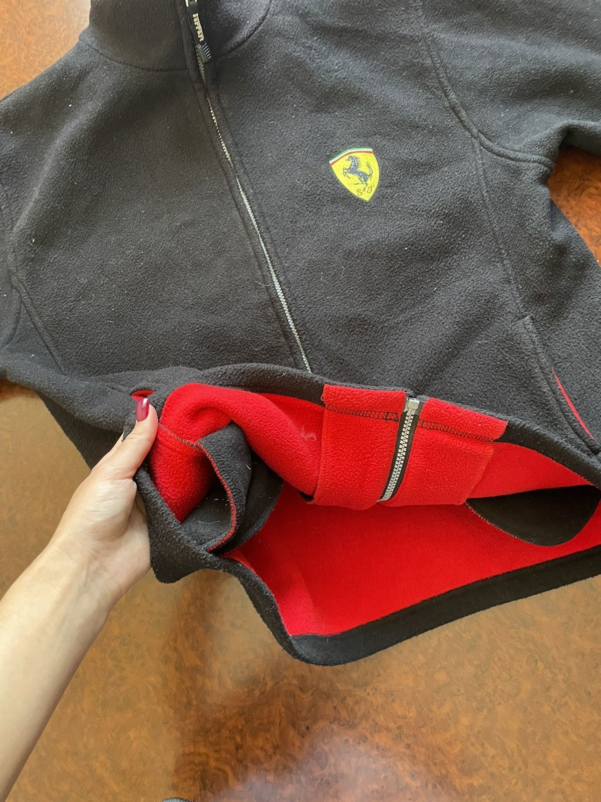 Ferrari × Vintage Vintage Ferrari Racing Zip retro Fleece jacket Sweatshirt Size US L / EU 52-54 / 3 - 9 Thumbnail