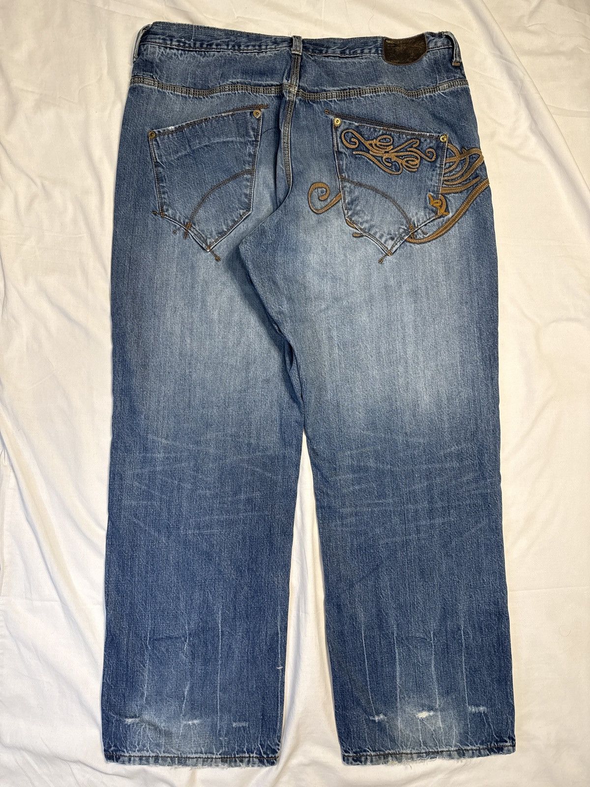 Rocawear Vintage Y2K Rocawear Baggy Distressed Blue Jeans Size US 40 / EU 56 - 1 Thumbnail