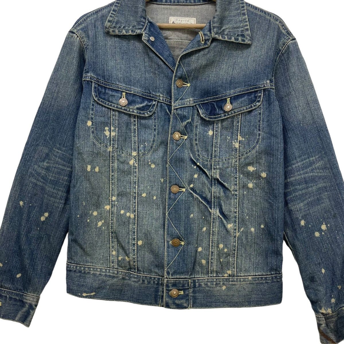 Japanese Brand Japanese Brand Ungrid Splashes Painted Denim Trucker Size M / US 6-8 / IT 42-44 - 3 Thumbnail
