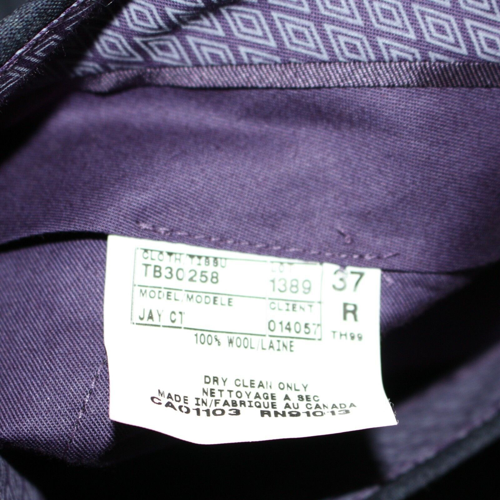 Ted Baker Jay Trim Fit Windowpane Stretch Wool Suit Inseam 29" $848 Size 44R - 12 Thumbnail