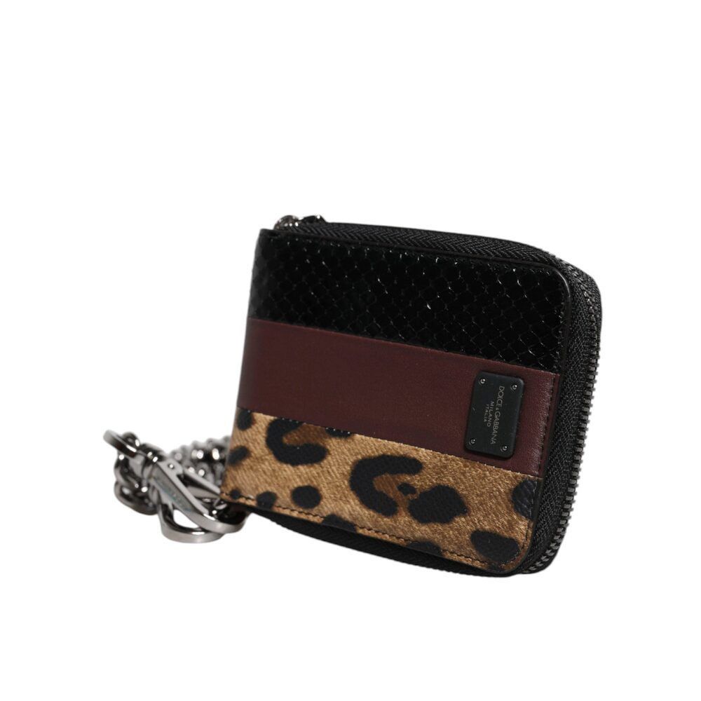 Dolce & Gabbana Dolce & Gabbana Multicolor Leopard Leather DG Bifold Card Ho Size ONE SIZE - 3 Thumbnail