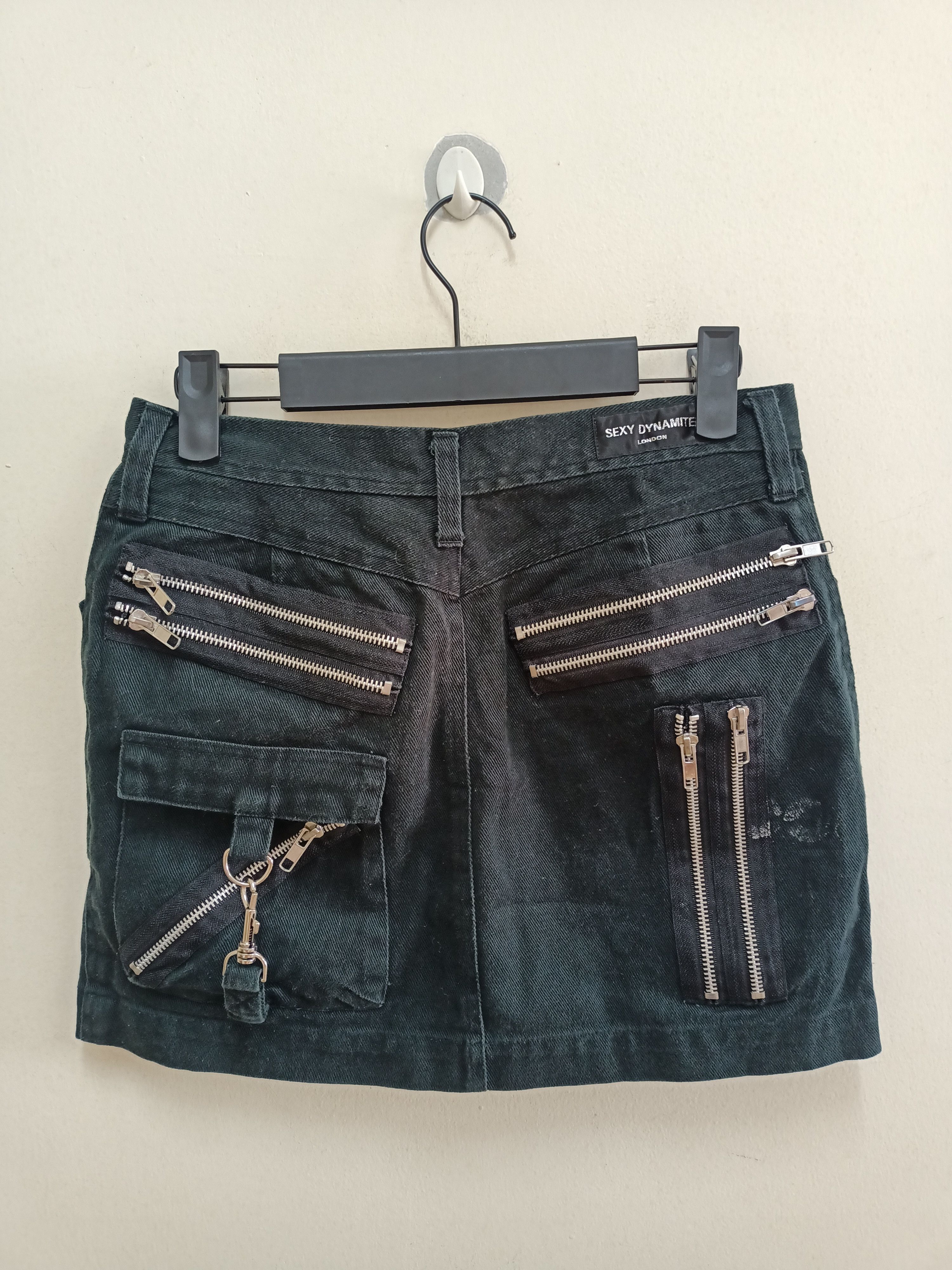 Japanese Brand Rare Sexy Dynamite London black zipper punk skirts Size 27" / US 4 / IT 40 - 4 Thumbnail