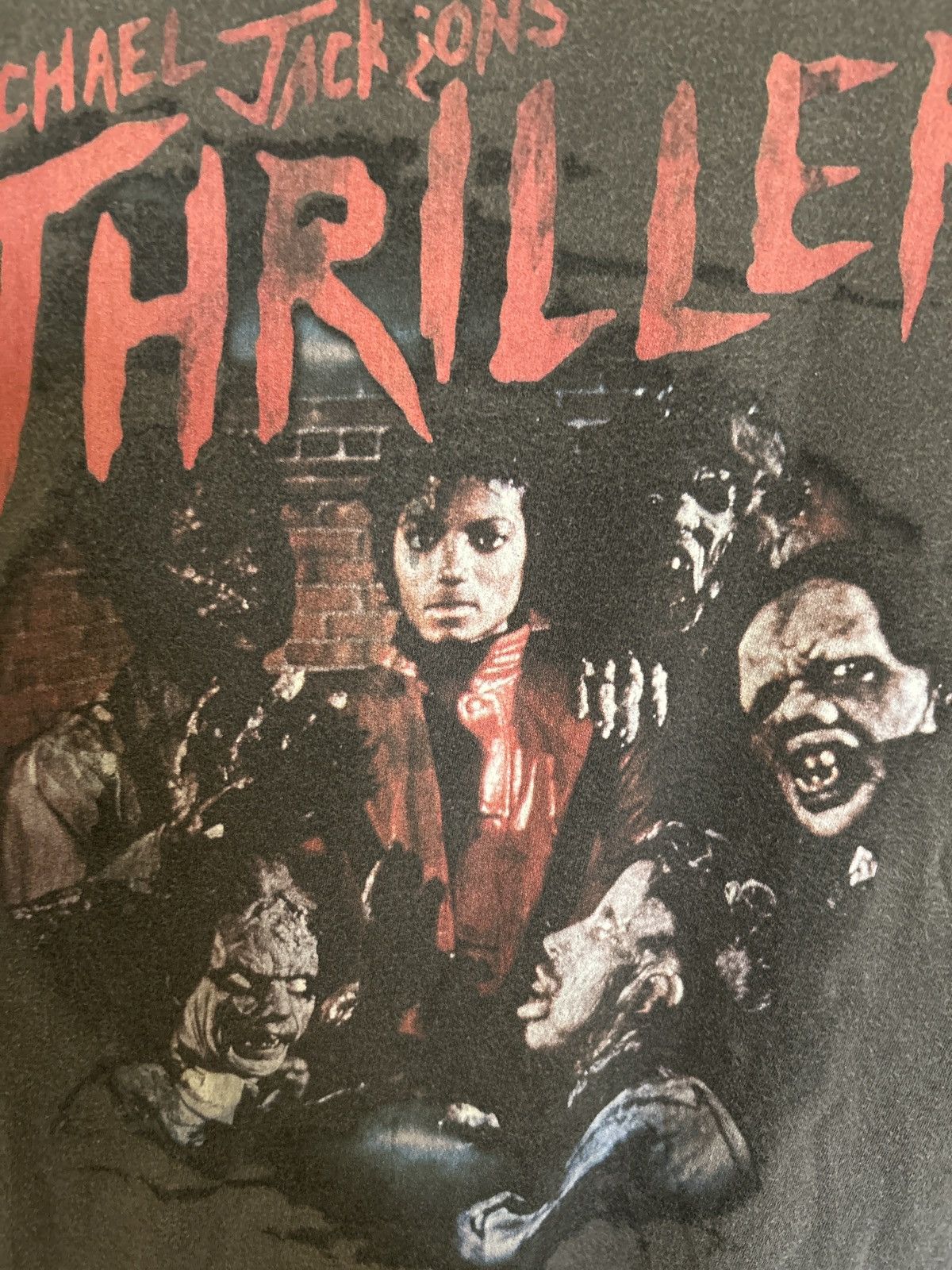 Vintage Michael Jacksons Thriller Tshirt Size US L / EU 52-54 / 3 - 2 Thumbnail