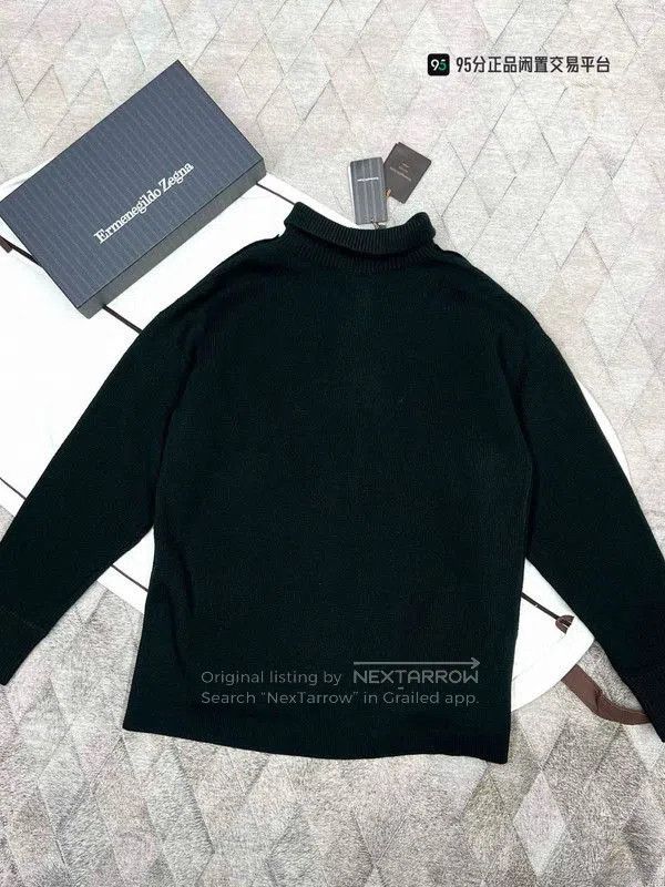 Ermenegildo Zegna Zegna Men's Wool Knit Outerwear Coat. Size US L / EU 52-54 / 3 - 4 Thumbnail
