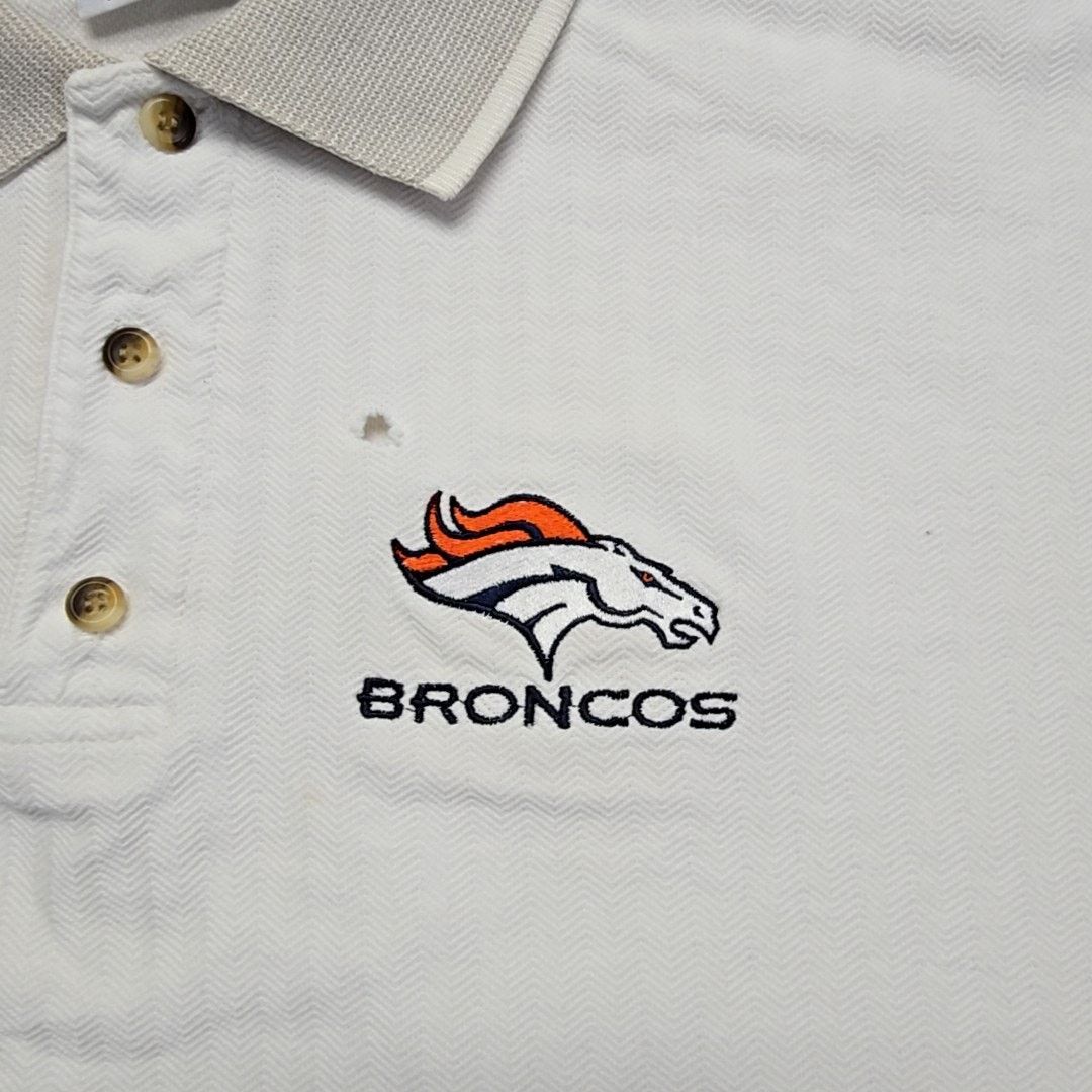 Vintage Vintage Broncos Polo Shirt Embroidered White Dynasty XL 90s Size US XL / EU 56 / 4 - 2 Thumbnail