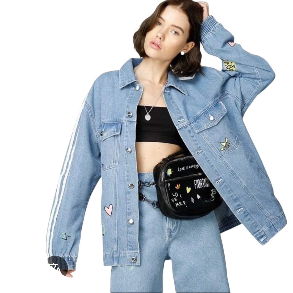 Adidas 🔥ADIDAS X FIORUCCI BLUE DENIM JACKETS Size M / US 6-8 / IT 42-44 - 4 Thumbnail