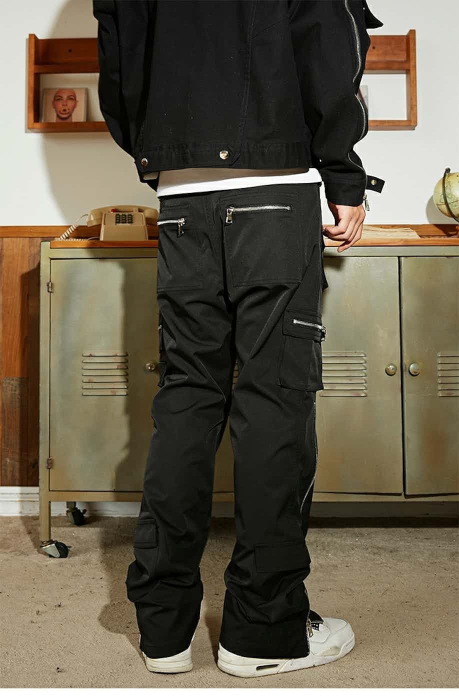 Designer × Japanese Brand × Vintage zipper utility tactical flared cargo pants Size US 36 / EU 52 - 7 Thumbnail