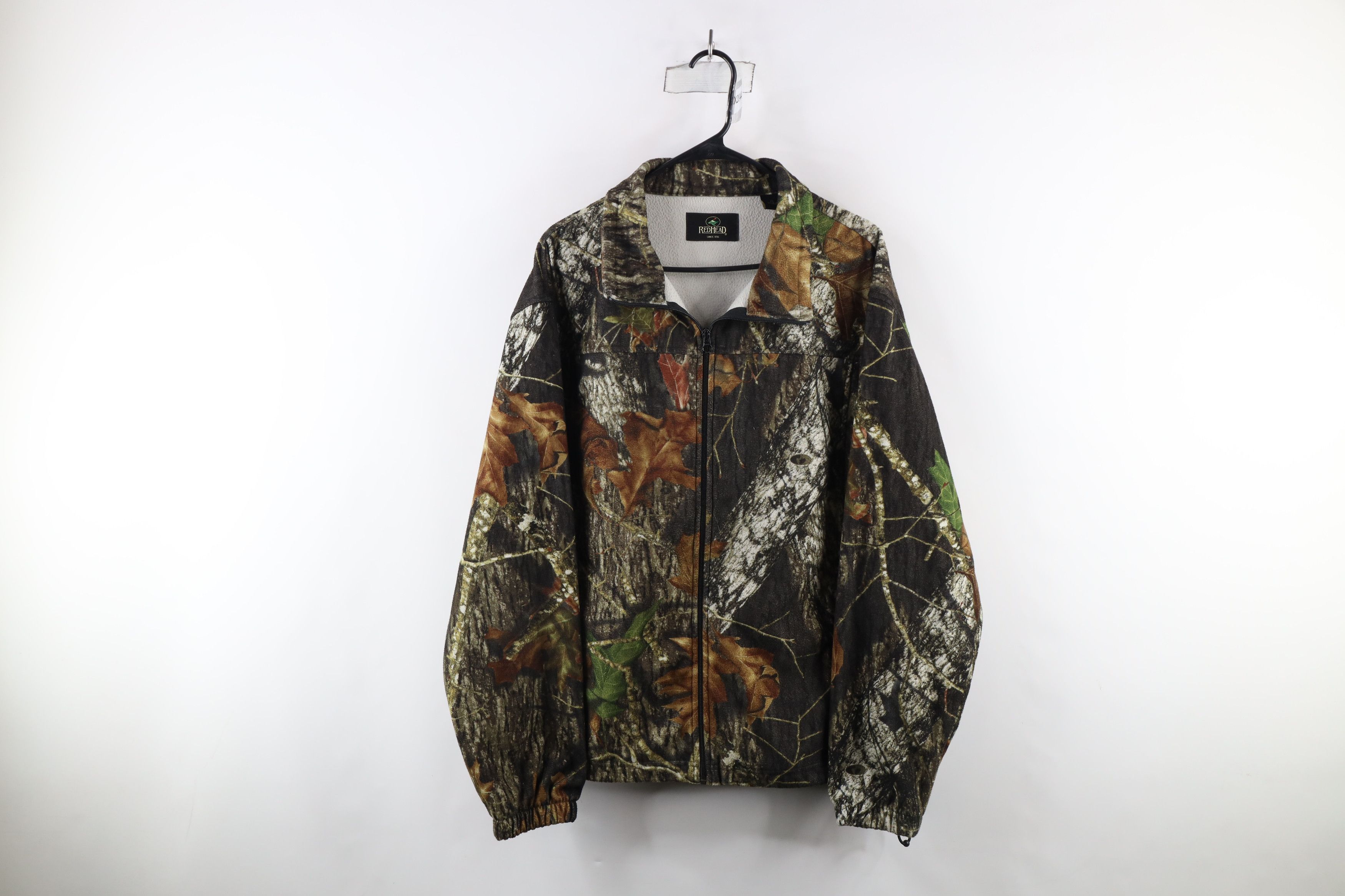 Vintage Vintage 90s Streetwear Camouflage Fleece Full Zip Jacket Size US XL / EU 56 / 4 - 1 Thumbnail