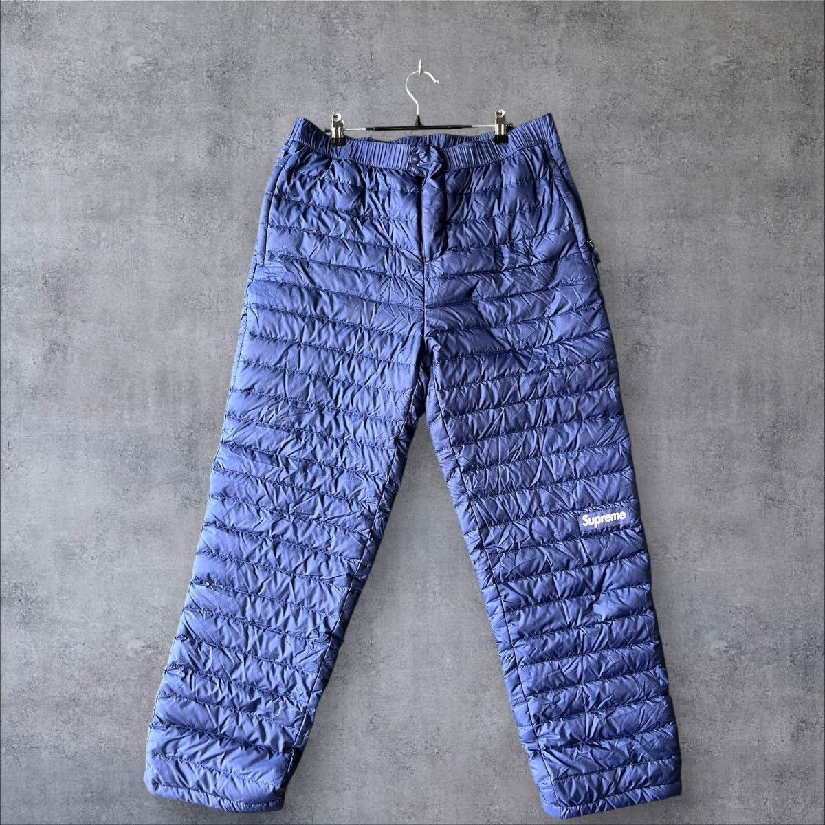 Supreme USED SUPREME MICRO DOWN SET PUFFER AND PANTS “NAVY” SIZE L&M Size US L / EU 52-54 / 3 - 8 Thumbnail