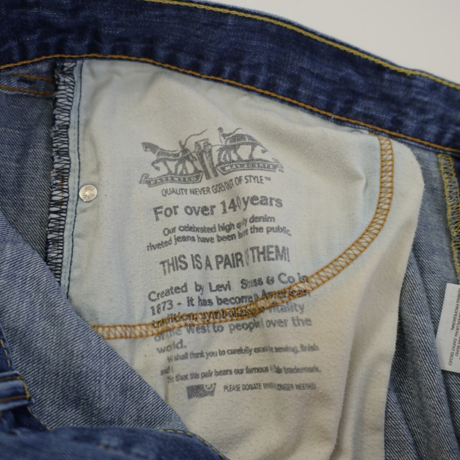 Levi's Levi's 505 Regular Fit Blue Denim Jeans 36/31 Mid Rise Stone Size US 36 / EU 52 - 13 Thumbnail
