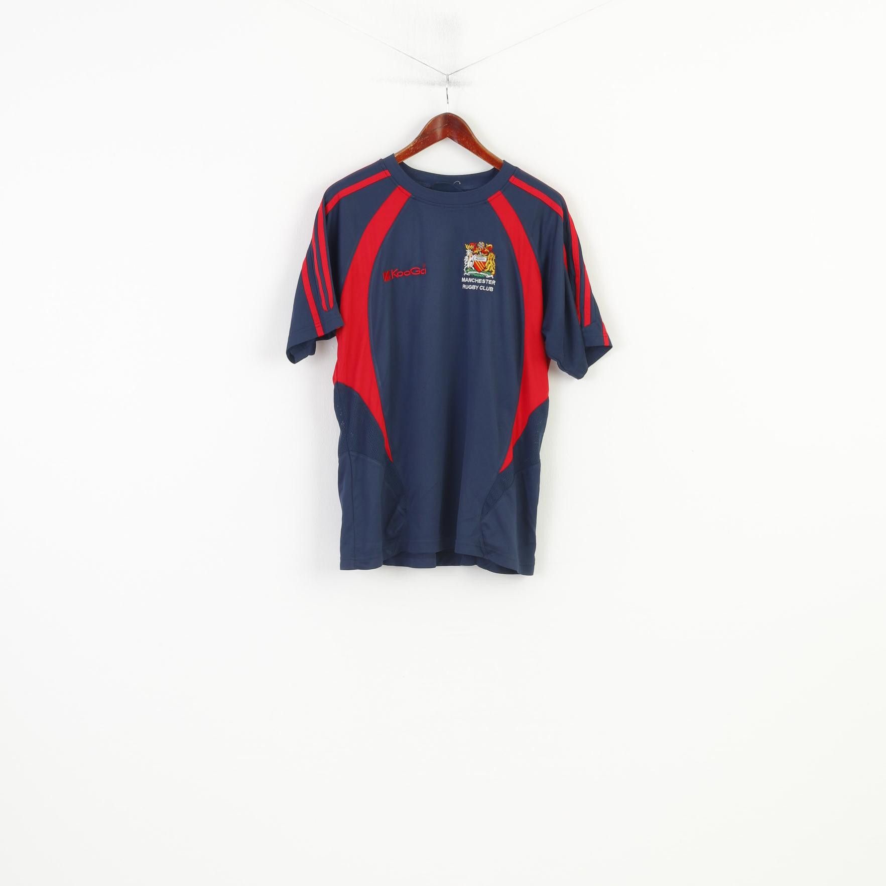 Vintage Kooga Men L Shirt Training Sportswear Short Sleeve Navy 4408 Size US L / EU 52-54 / 3 - 1 Thumbnail