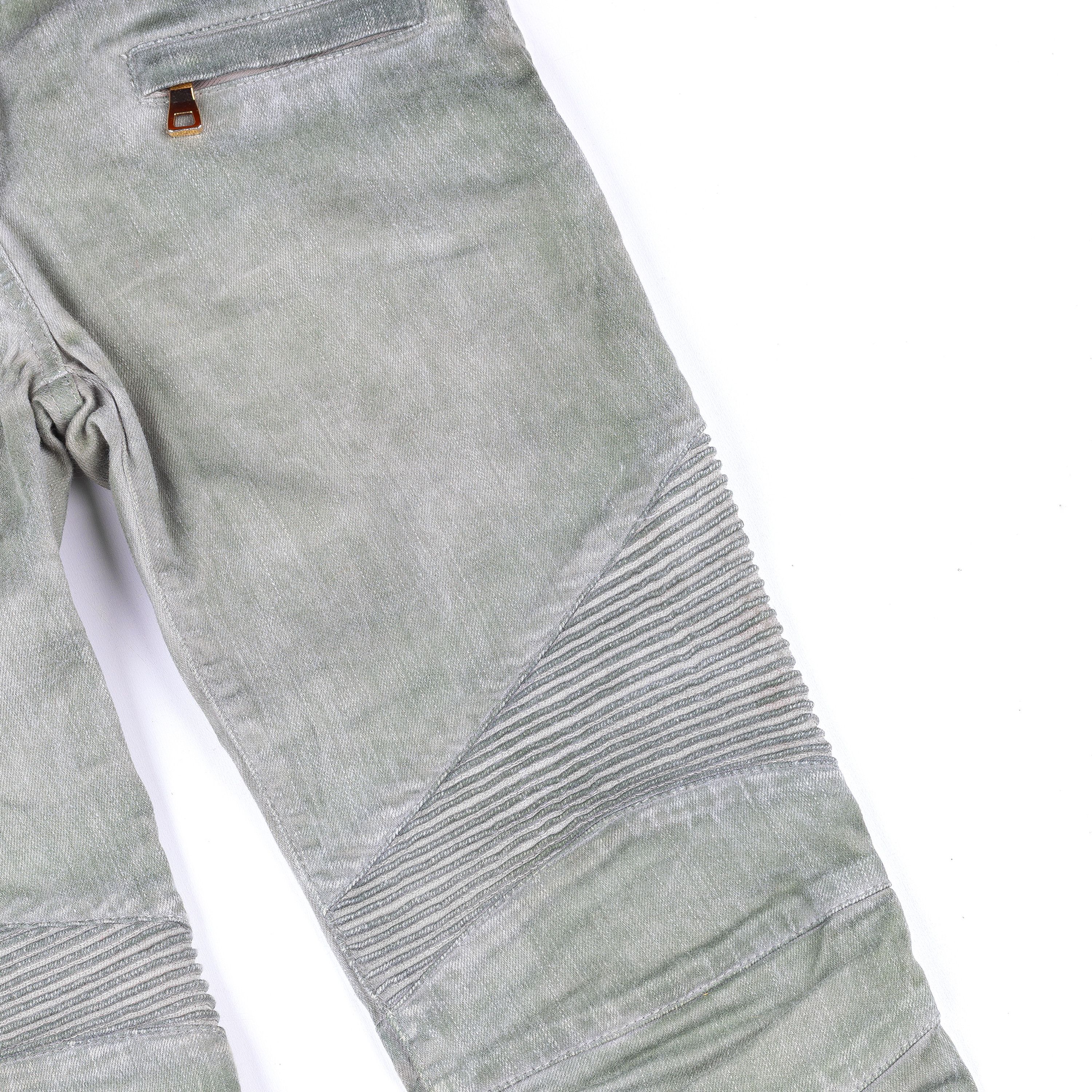 Balmain Balmain Paris Washed Military Green Biker Skinny Jeans Size 26" / US 2 / IT 38 - 3 Thumbnail