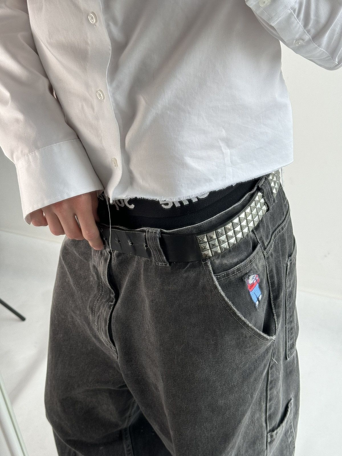 Hysteric Glamour Vintage Belts Y2K Rhinestones Punk leather belt Japanese Size 34 - 9 Thumbnail