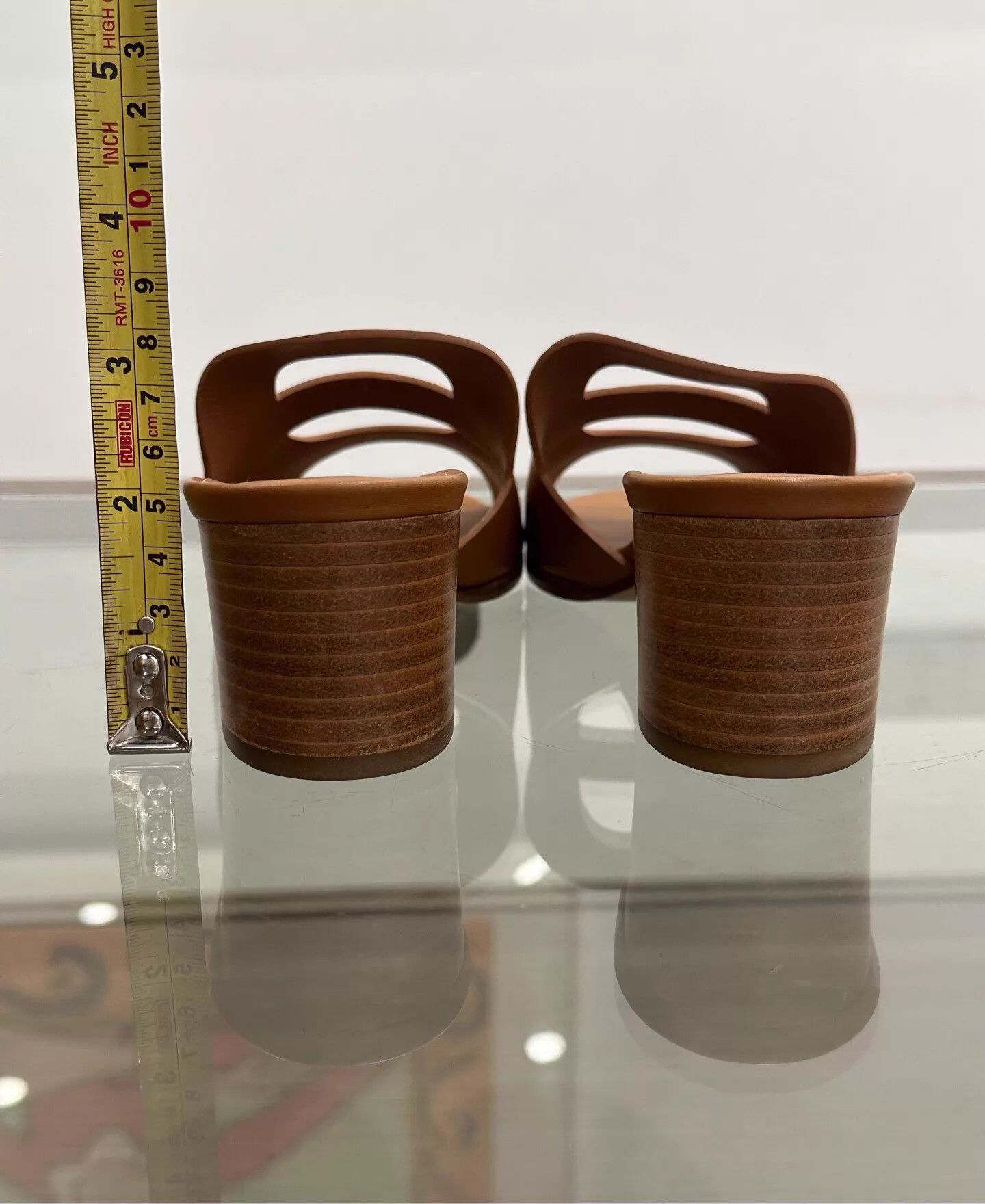 Hermes Hermes Women's Brown Pig Nose Logo 5cm Heel Sandal 37 Size US 6.5 / IT 36.5 - 9 Thumbnail