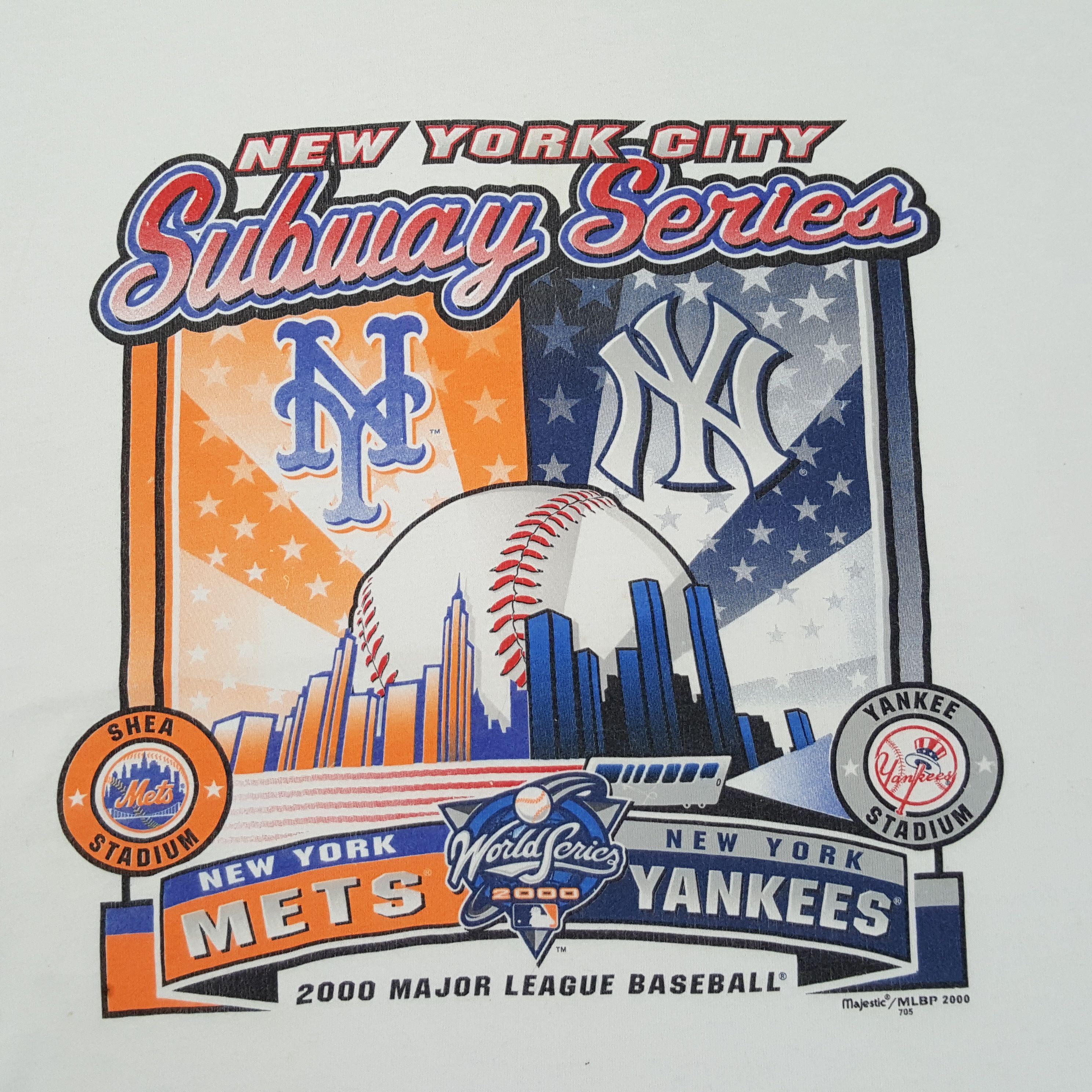 MLB × New York Yankees × Vintage Vintage New York Subway Series Major League Baseball T-shirt Size US XL / EU 56 / 4 - 2 Thumbnail
