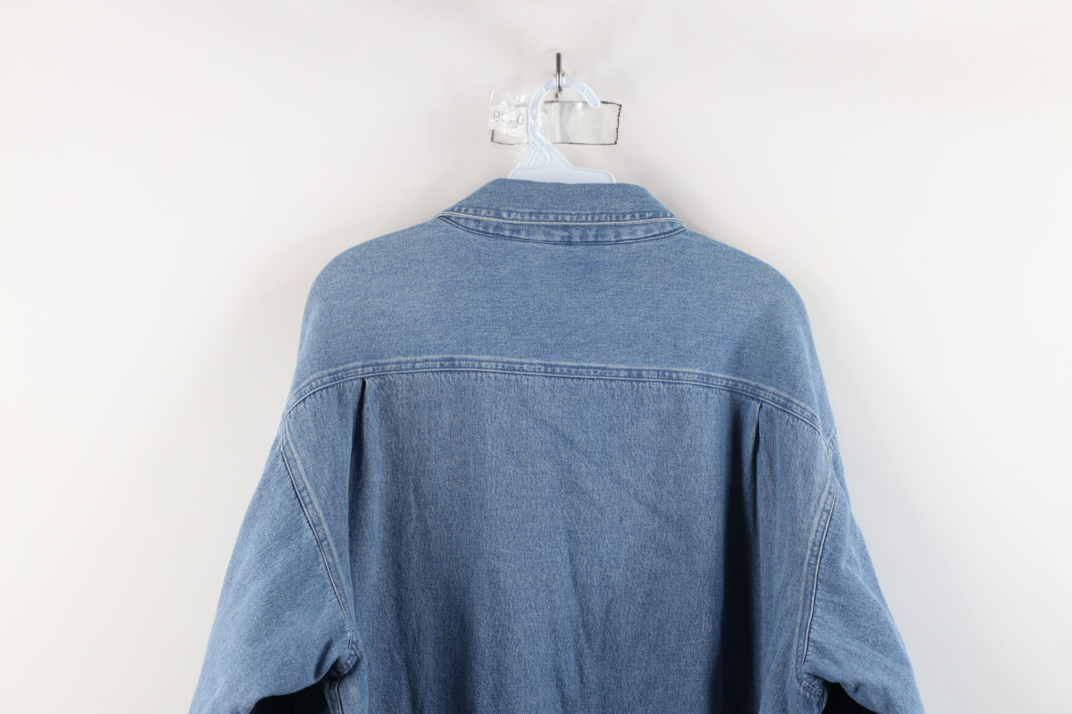 Vintage Vintage 90s Streetwear Lined Denim Button Shirt Jacket Size US XL / EU 56 / 4 - 14 Thumbnail