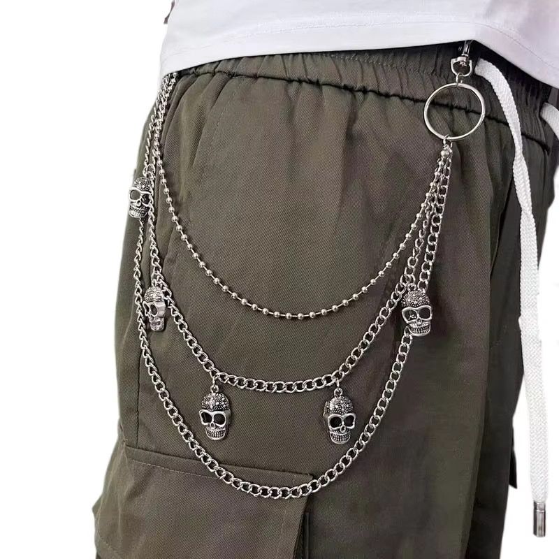 Jewelry Punk Skull Pants Waist Chain Gothic Size ONE SIZE - 2 Thumbnail