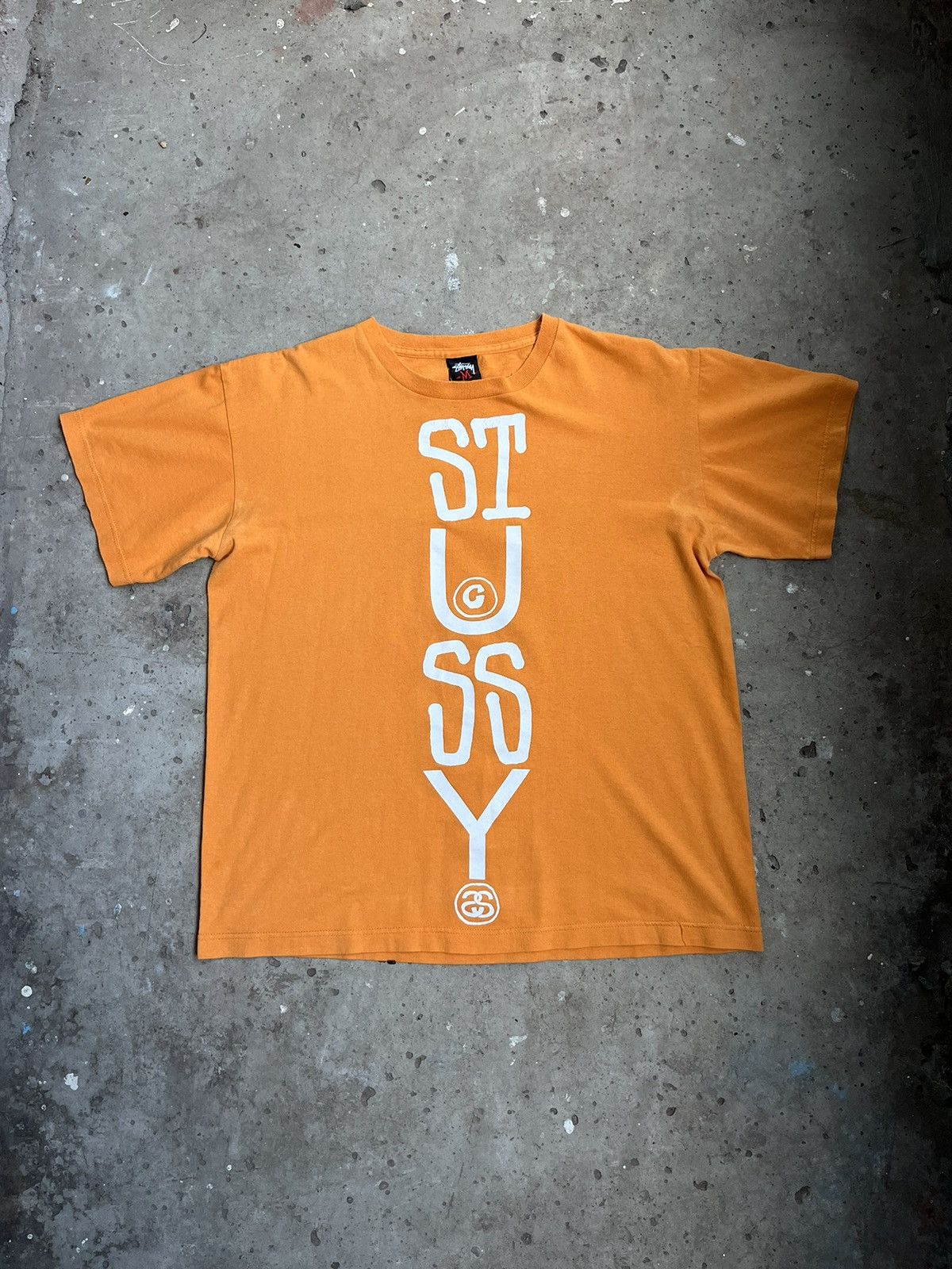 Stussy Stussy vintage vertical logo tee | Grailed