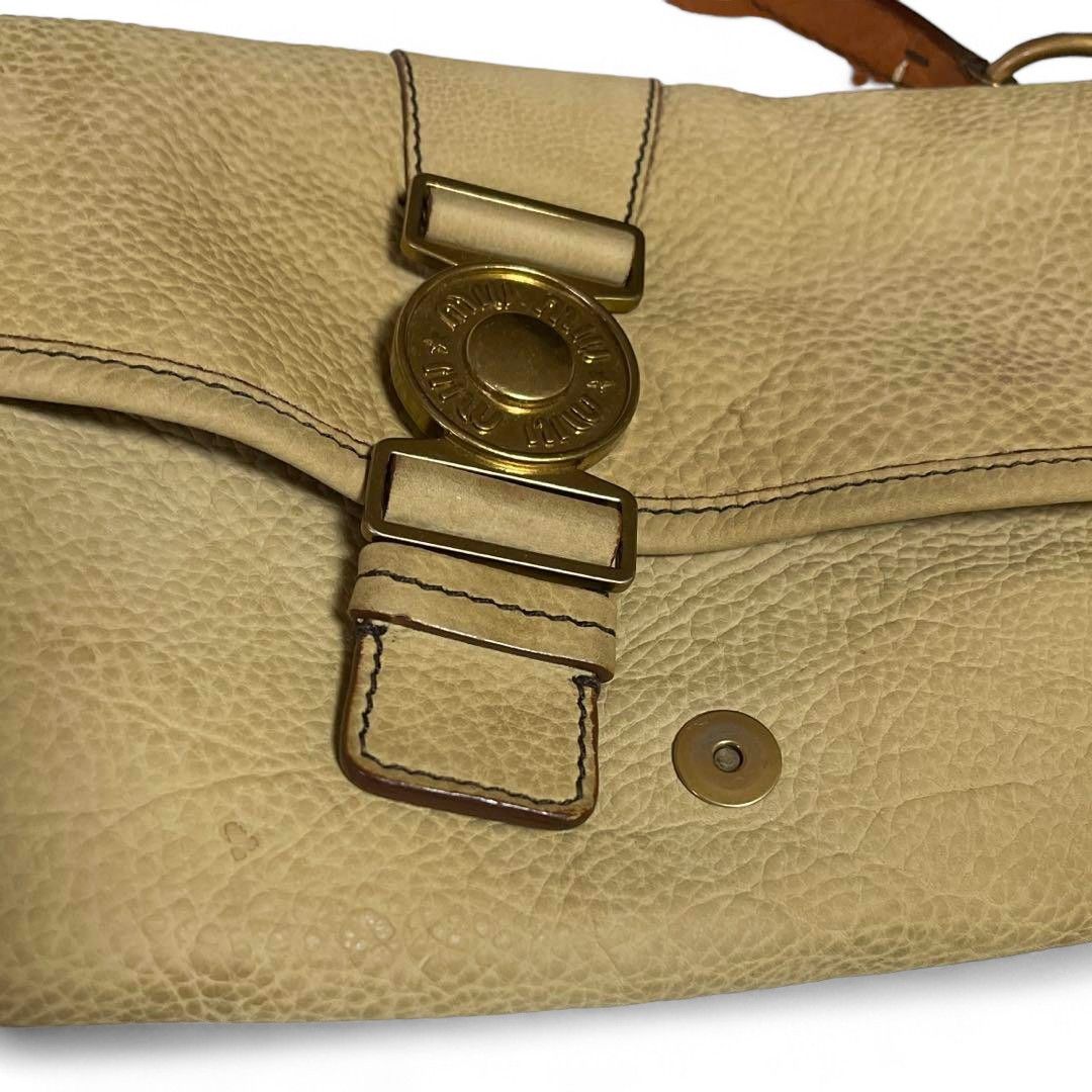 Miu Miu Miu Miu - Beige One Shoulder Handbag Deer Leather Size ONE SIZE - 7 Thumbnail