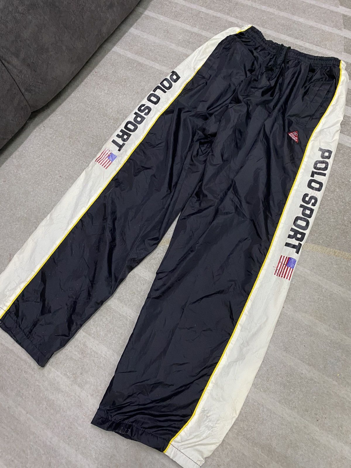 Polo Ralph Lauren × Vintage Dope😱 Vintage 90s Polo Sport Spellout Polyester Pant Size US 34 / EU 50 - 2 Thumbnail