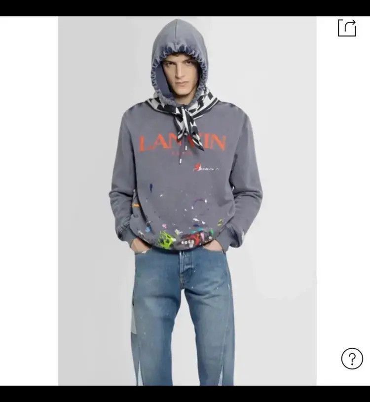 Lanvin Lanvin x Gallery Dept Distressed Splash Hoodie-2507 Size US S / EU 44-46 / 1 - 9 Thumbnail