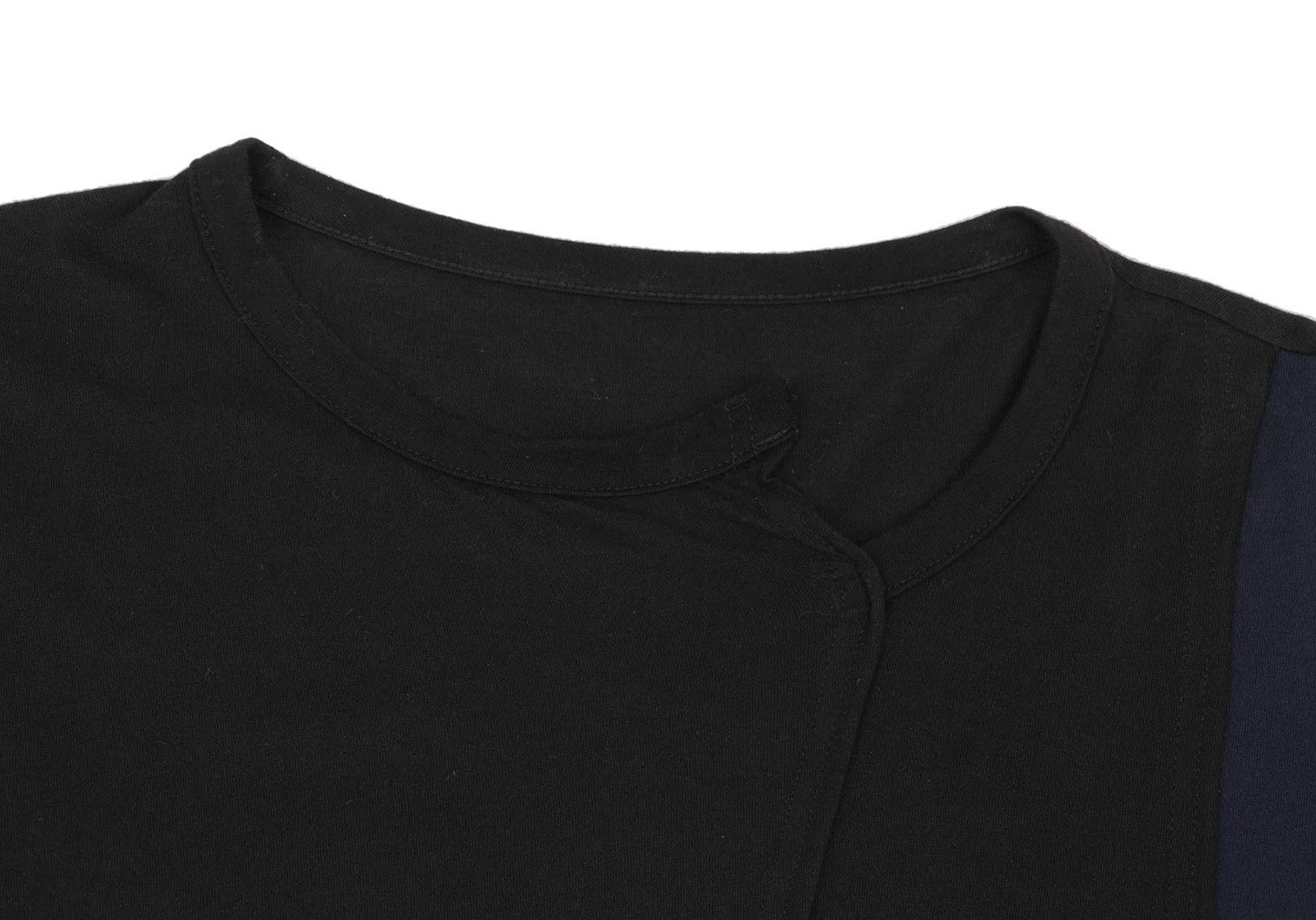 Yohji Yamamoto Long Sleeve Cut and Sew Top in Black and Navy Size US S / EU 44-46 / 1 - 3 Thumbnail