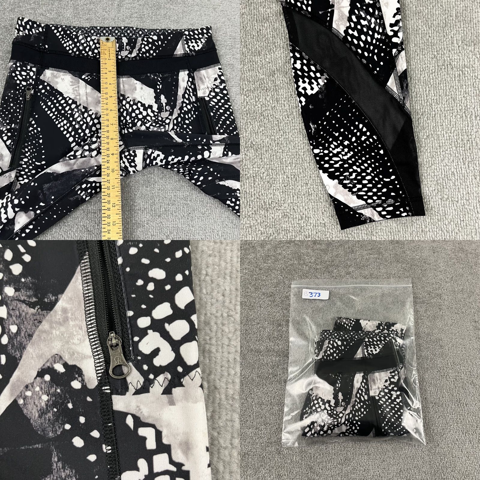 Lululemon LULULEMON Inspire Tight Leggings Womens Size 8 x 25" Black White Abstract Yoga Leggings Size 30" / US 8 / IT 44 - 8 Thumbnail