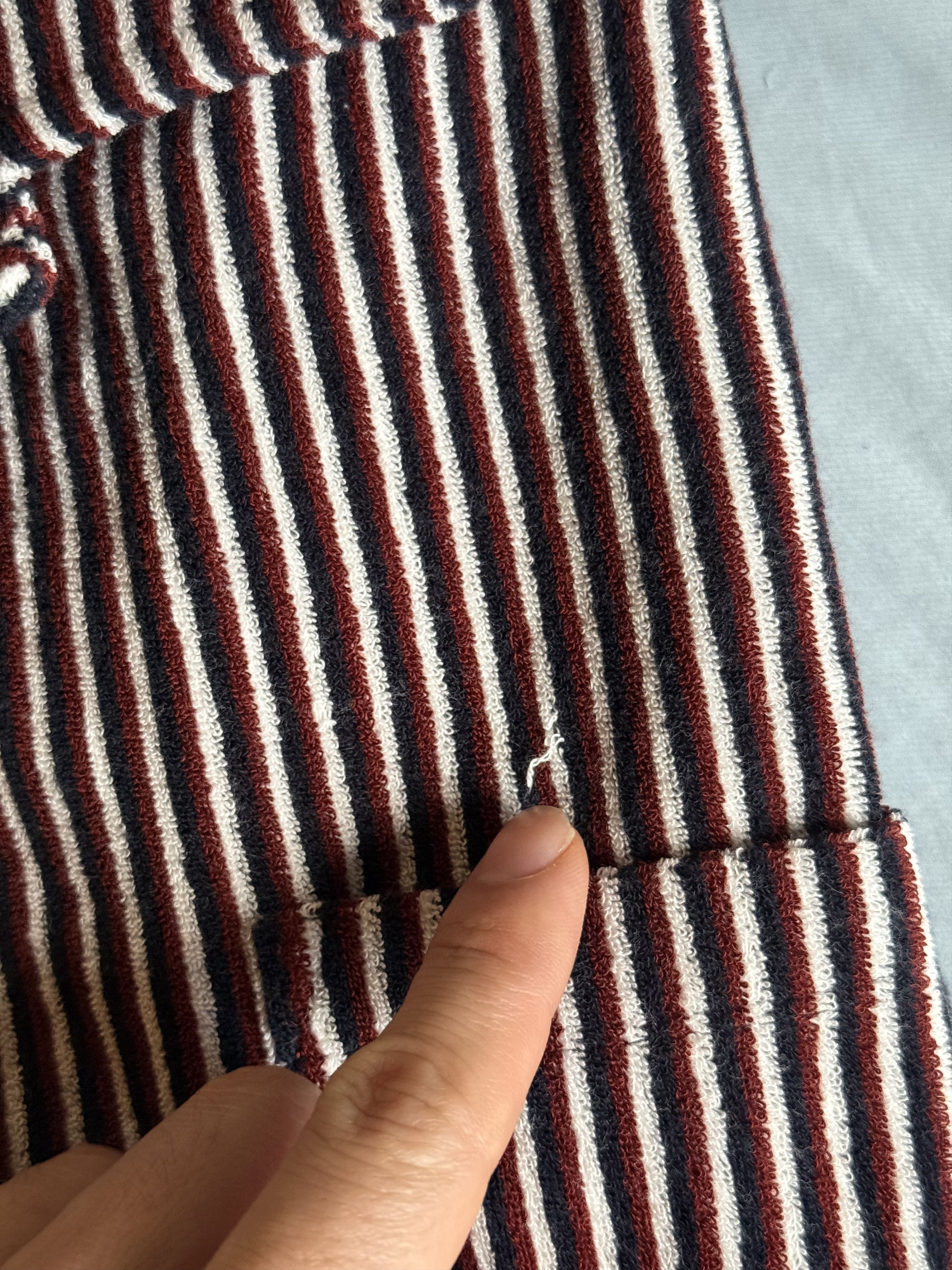 Todd Snyder Todd Snyder Vertical Stripe Terry Button Polo Shirt MED $158 Size US M / EU 48-50 / 2 - 4 Thumbnail