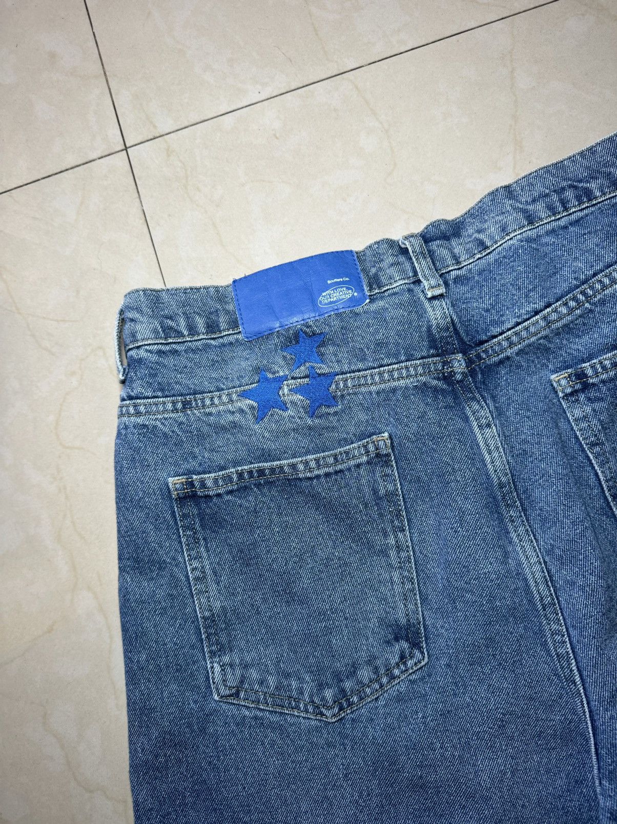 Other Scuffers Jumbo Baggy Blue denim jeans embroidered 10” Size US 30 / EU 46 - 6 Thumbnail