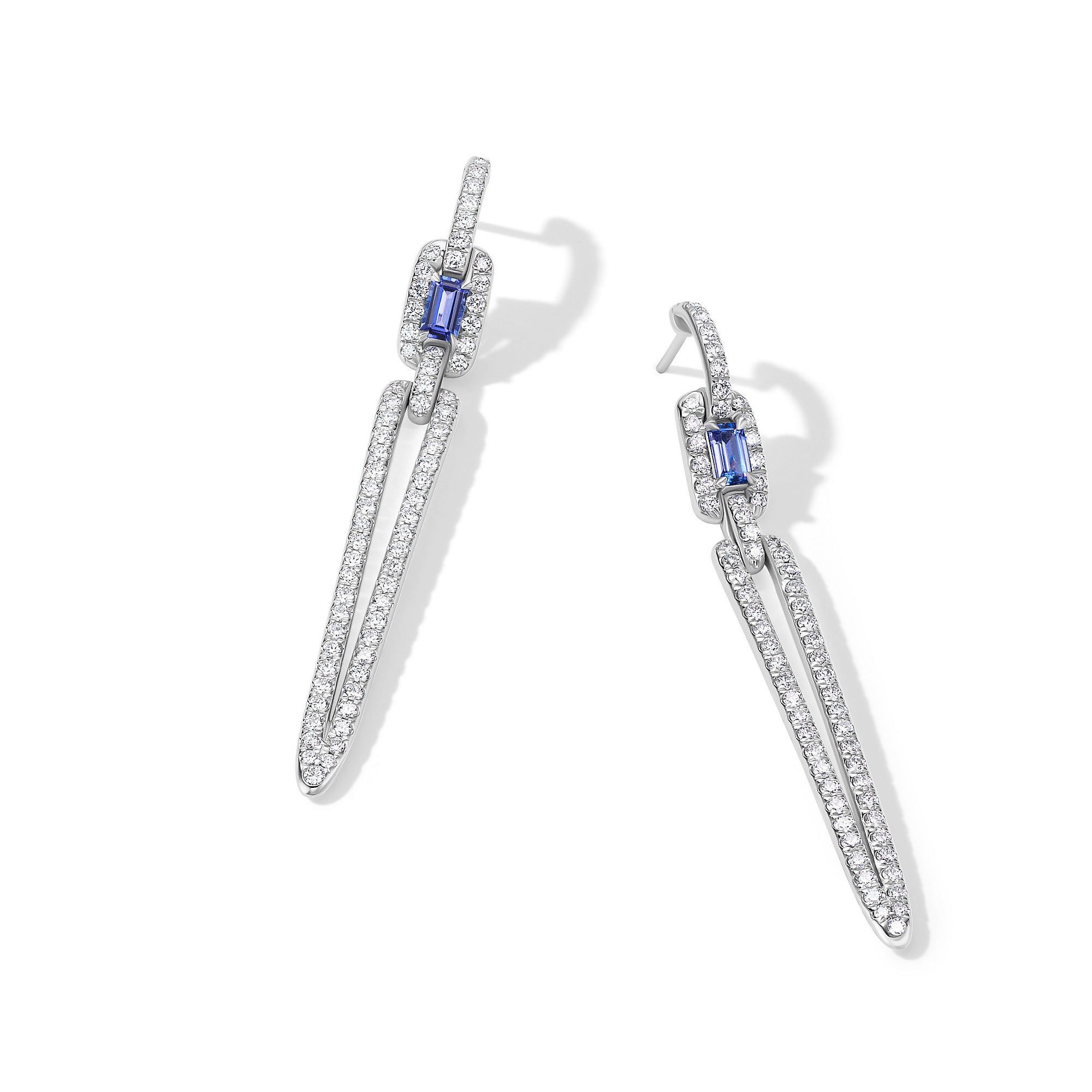 David Yurman o1w1db10325 Earrings in 18K White Gold with Diamonds 58.5mm Size ONE SIZE - 2 Thumbnail