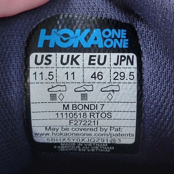 Hoka Hoka One One Bondi 7 Real Teal/Outer Space Running Sneaker Size US 11.5 / EU 44-45 - 7 Thumbnail