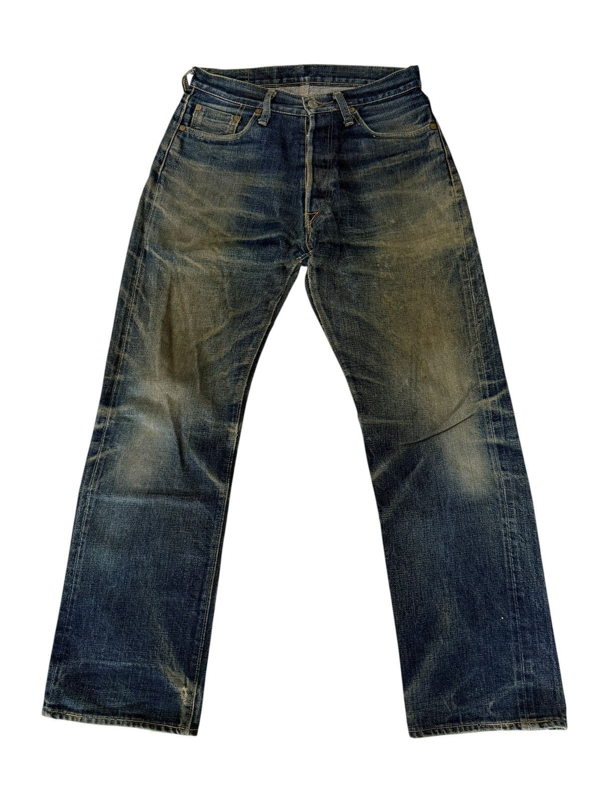 Denime DENIME Made In Japan Redline Selvedge Distressed Jeans Size US 27 - 1 Thumbnail