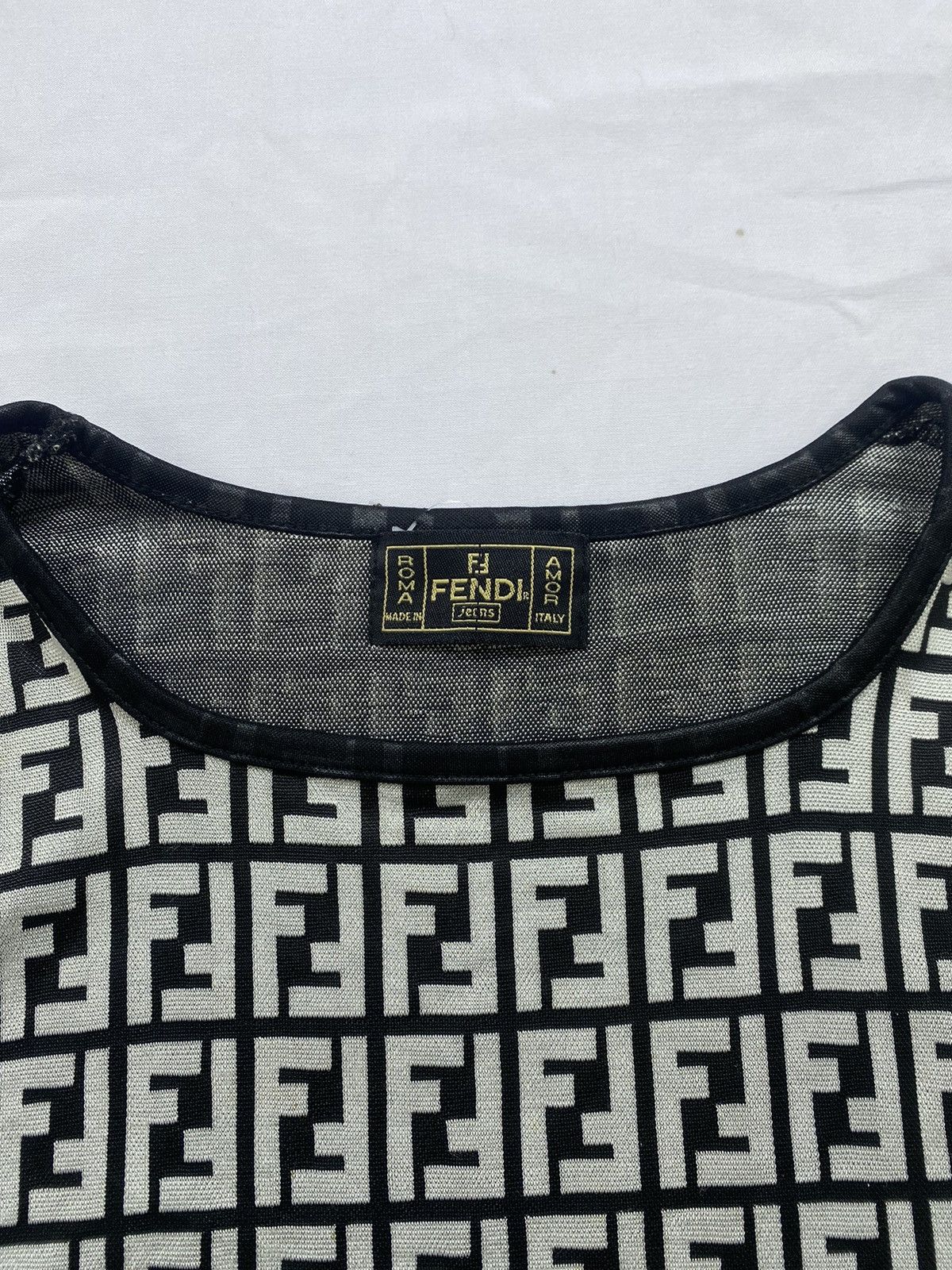 Fendi Vintage Fendi Monogram Short Sleeve Size S / US 4 / IT 40 - 4 Thumbnail