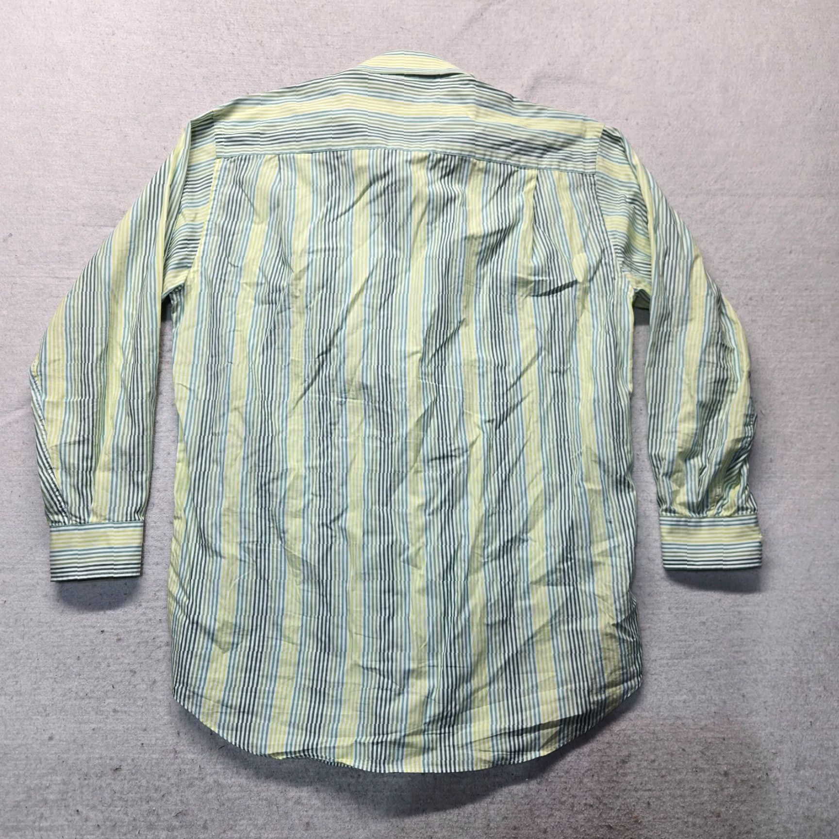 Nautica Nautica Button-Up Shirt Men's Long Sleeve Striped Green White 15.5 32/33 Casual Colorful 100% Cotton Size US L / EU 52-54 / 3 - 7 Thumbnail