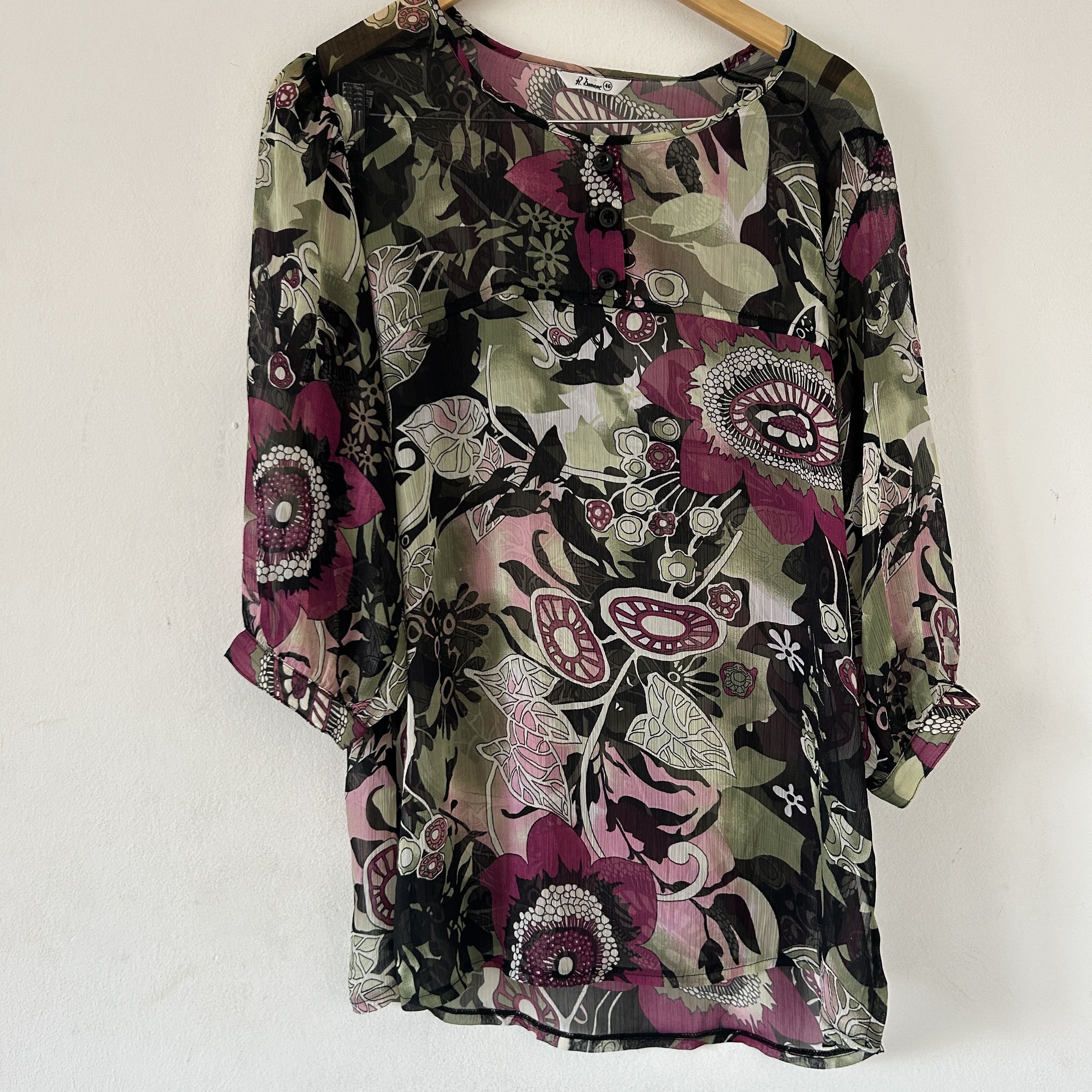Vintage Vintage semi sheer boho floral blouse Size XL / US 12-14 / IT 48-50 - 6 Thumbnail