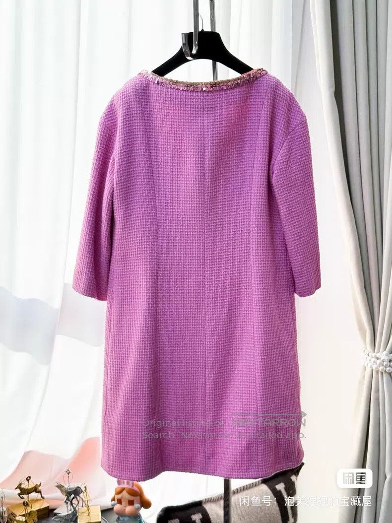 Chanel Chanel Sequin stitching glazed buckle tweed medium and lon Size XS / US 0-2 / IT 36-38 - 3 Thumbnail