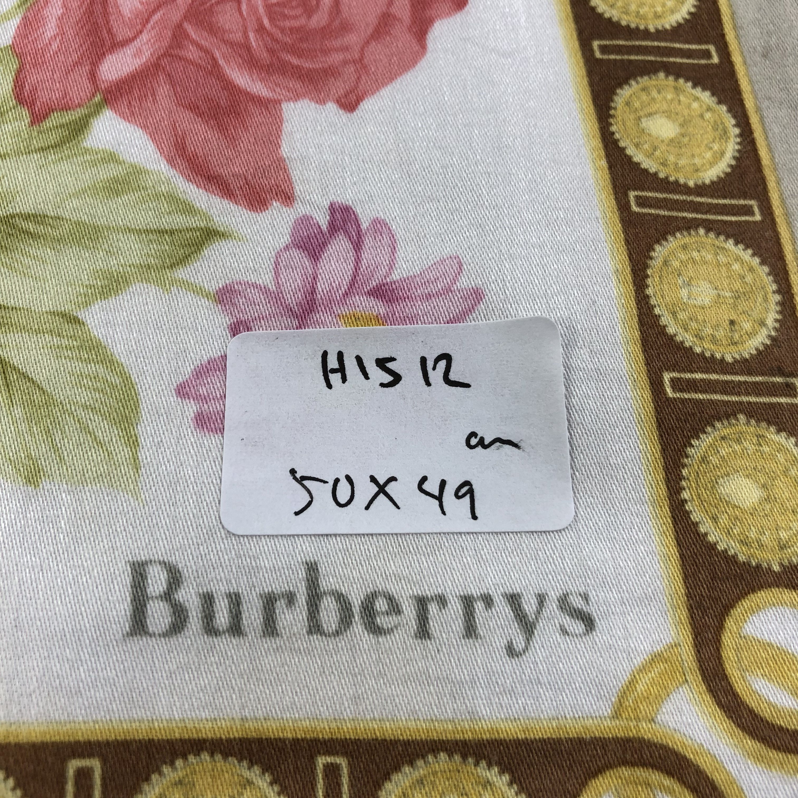 Burberry Burberrys Floral Handkerchief Neckerchief Bandana H1512 Size ONE SIZE - 7 Thumbnail