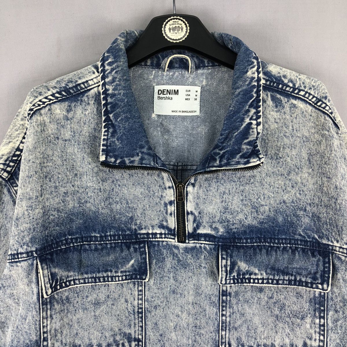 Bershka Anorak Denim Jacket Crazy Faded Pullover by Bershka Size US XL / EU 56 / 4 - 7 Thumbnail